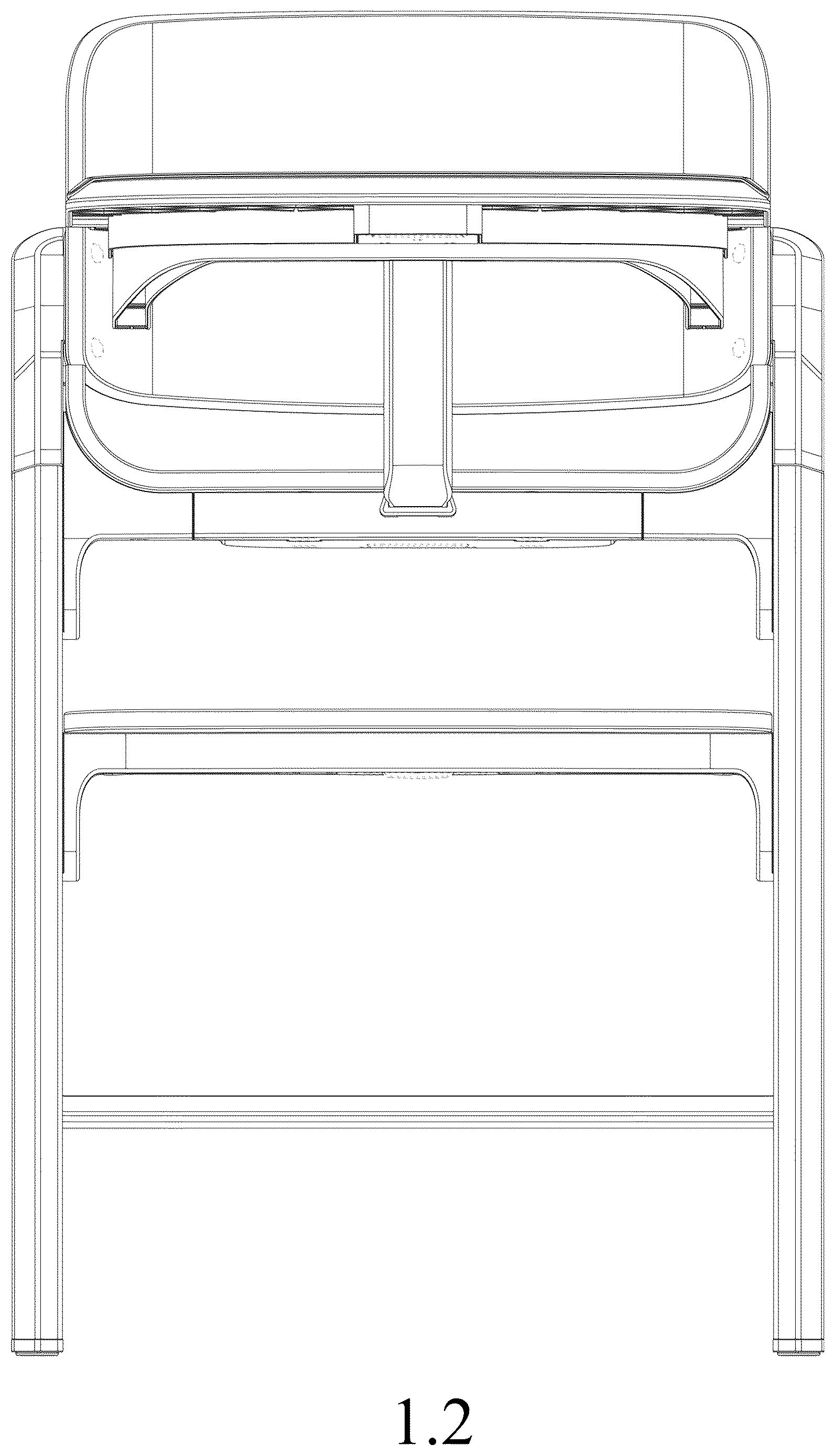 Patent USD1043140 Figure 2 – High chair for child