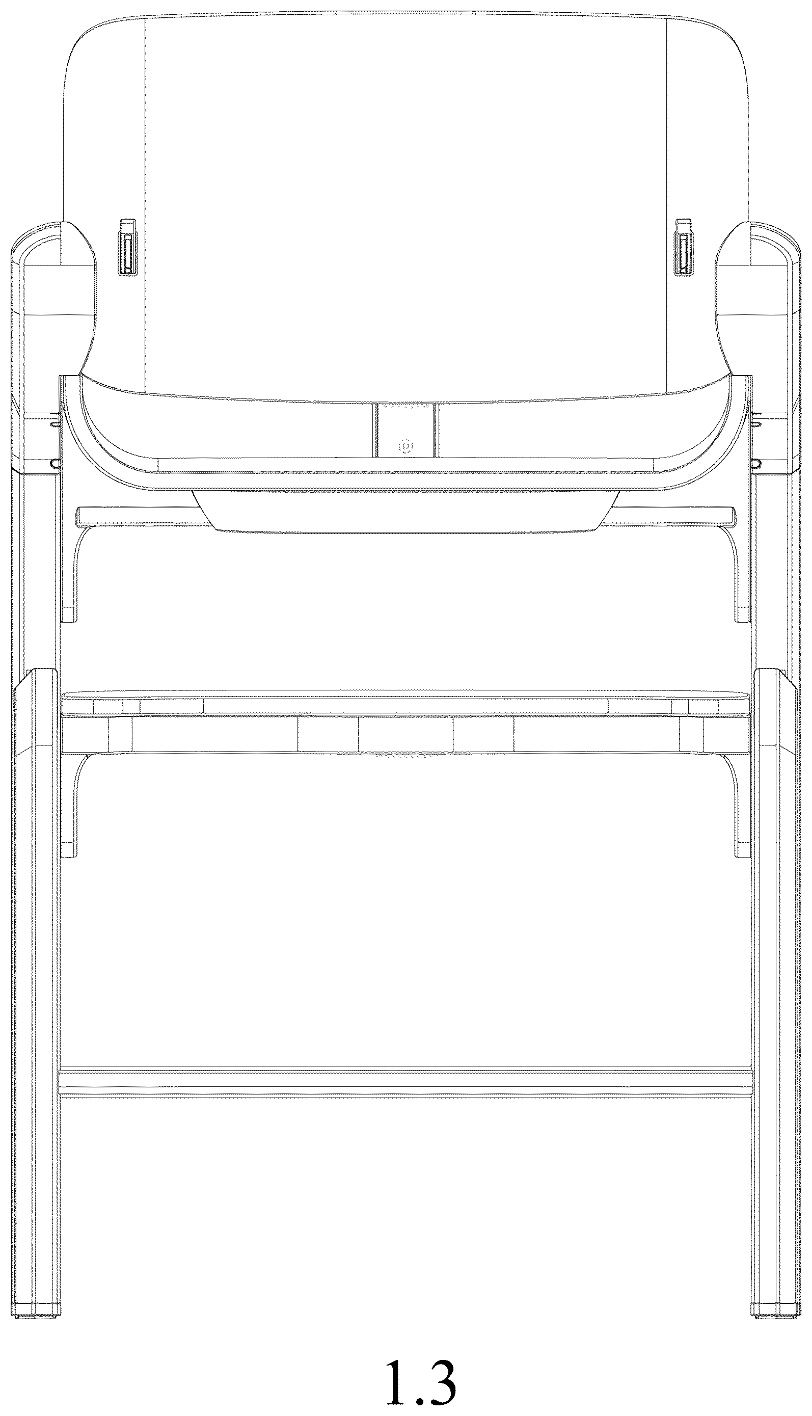 Patent USD1043140 Figure 3 – High chair for child