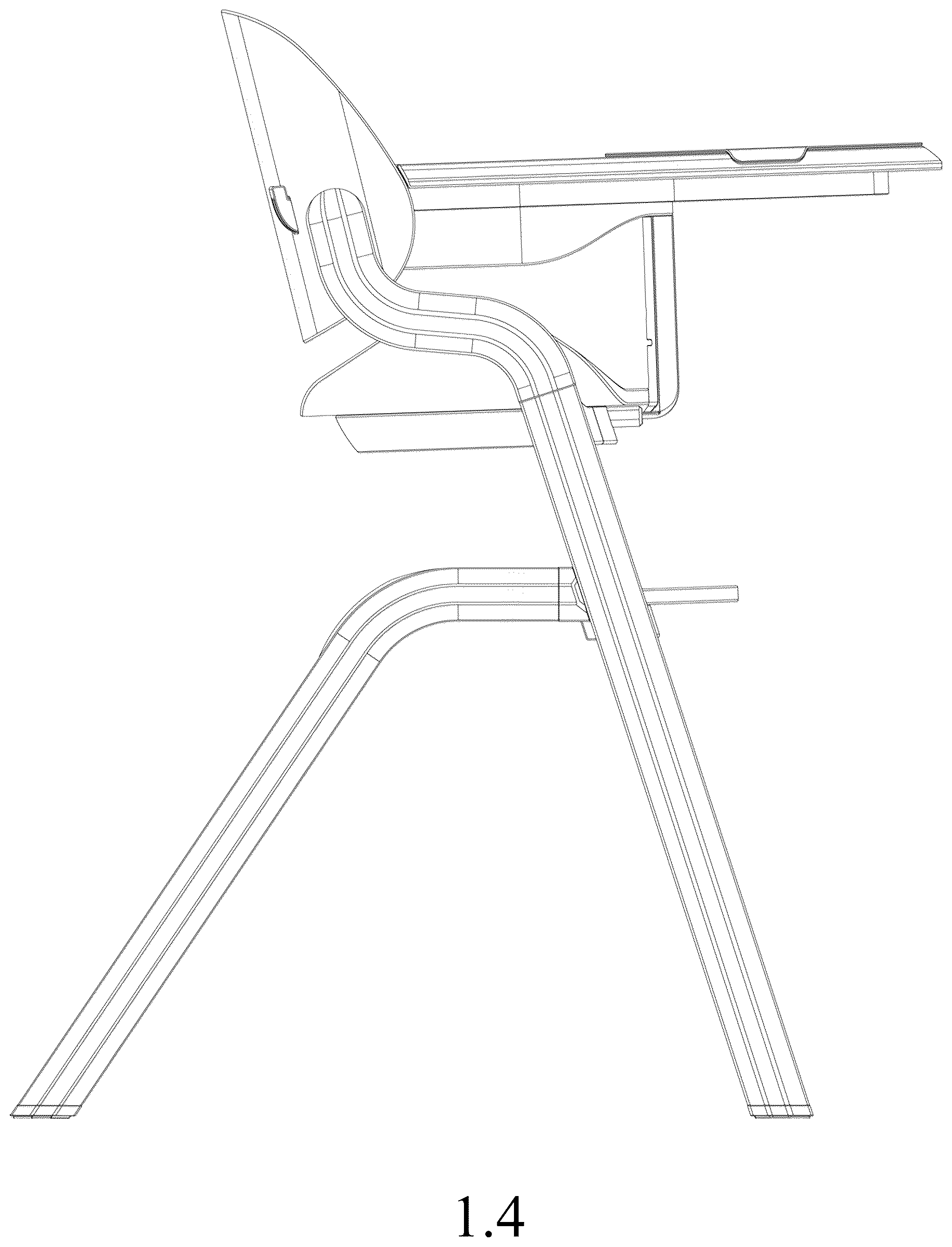 Patent USD1043140 Figure 4 – High chair for child