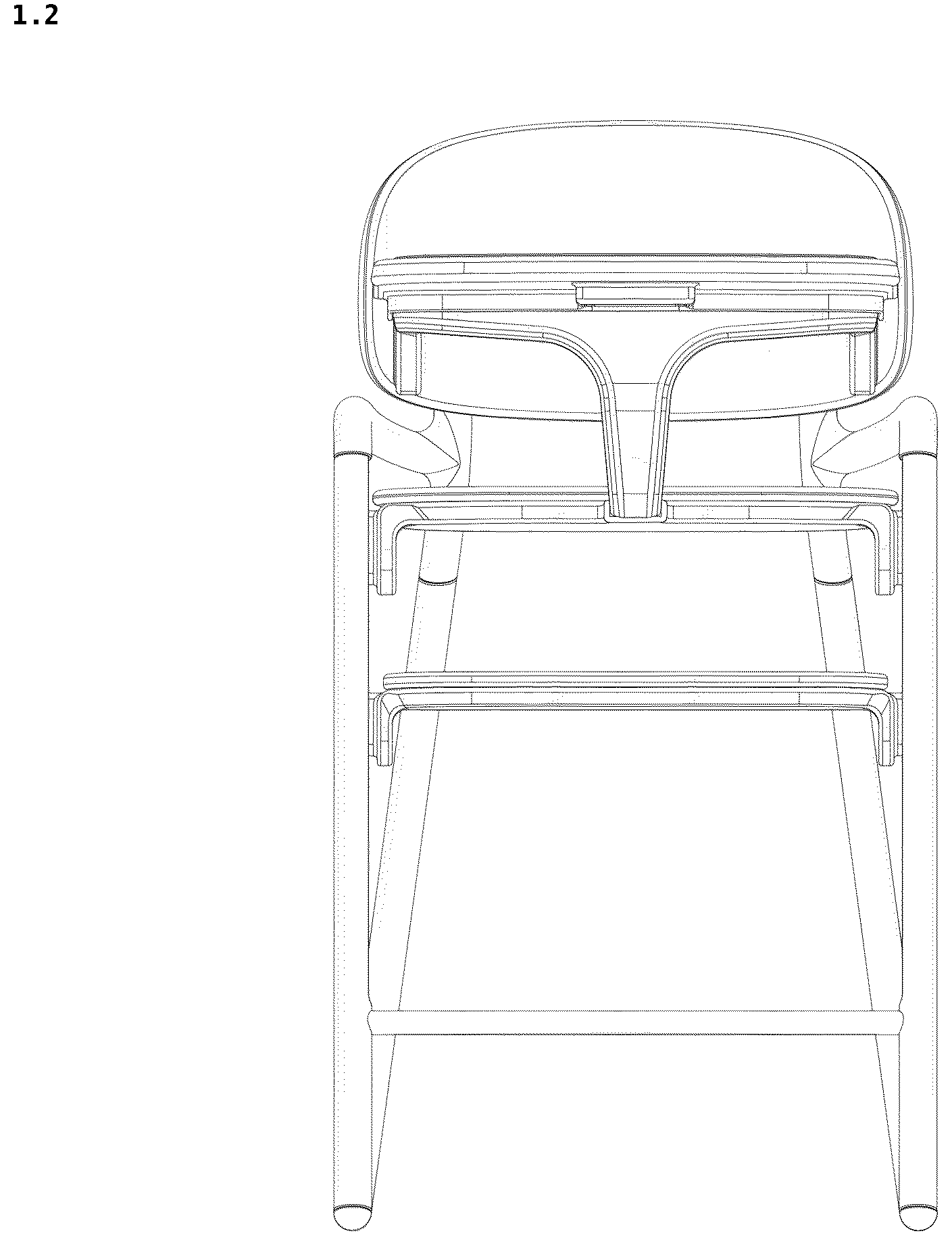 Patent USD1043141 Figure 2 – High chair for child