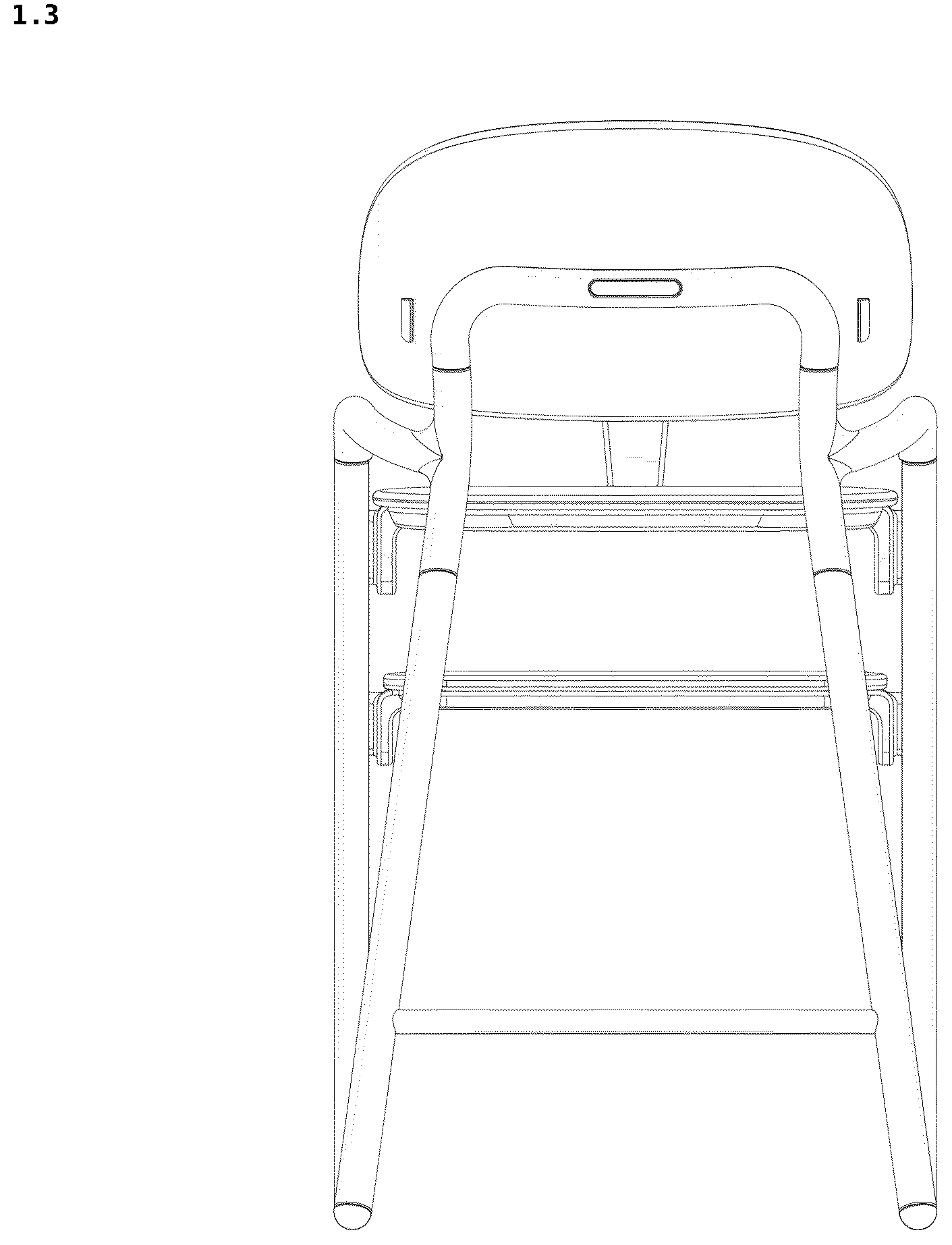 Patent USD1043141 Figure 3 – High chair for child