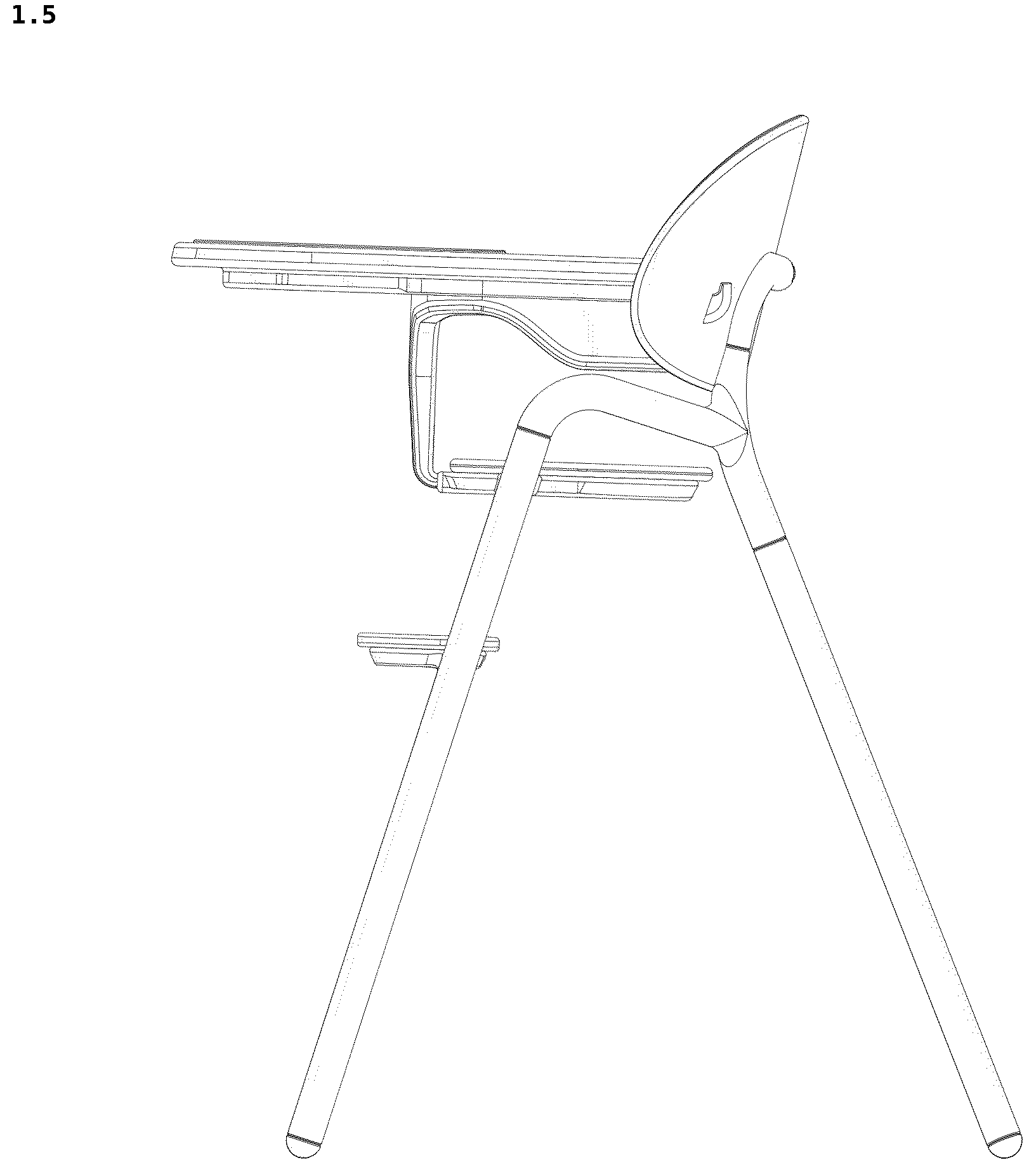 Patent USD1043141 Figure 5 – High chair for child