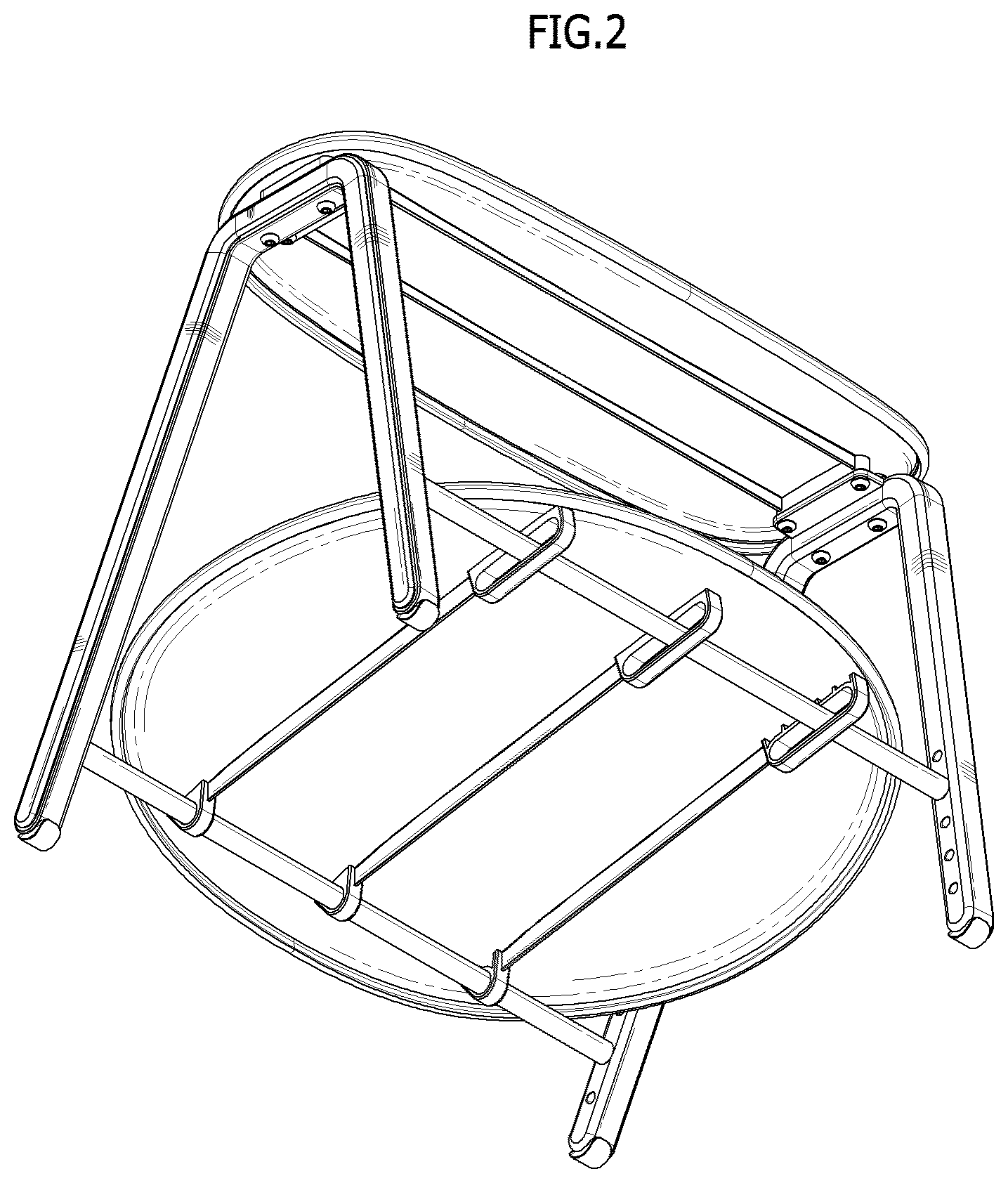Patent USD1043146 Figure 2 – Foot stool