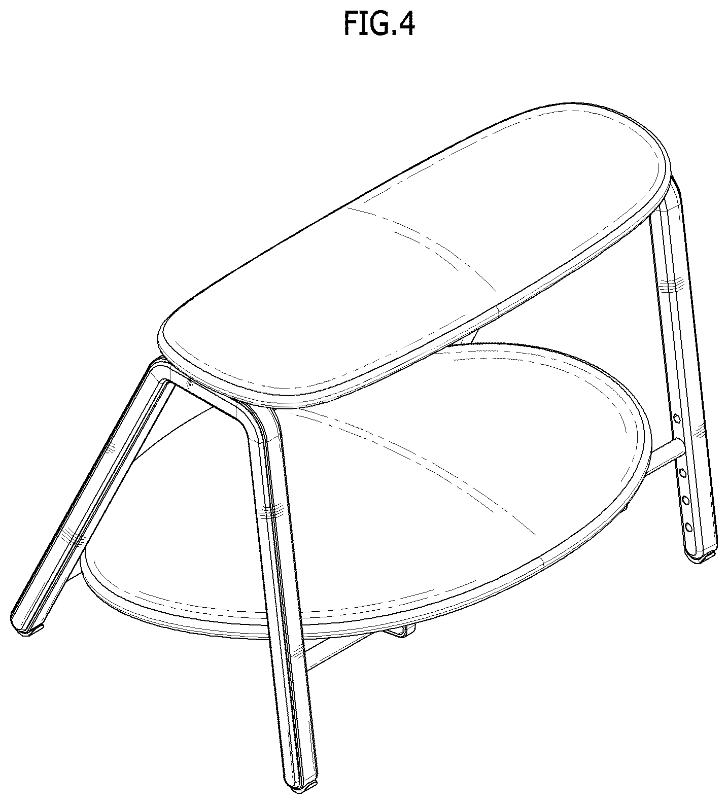 Patent USD1043146 Figure 4 – Foot stool