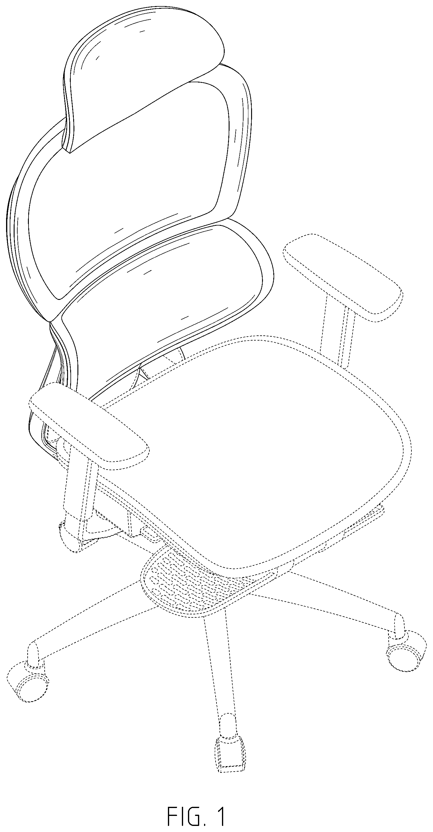Patent USD1043150 Figure 1 – Office chair