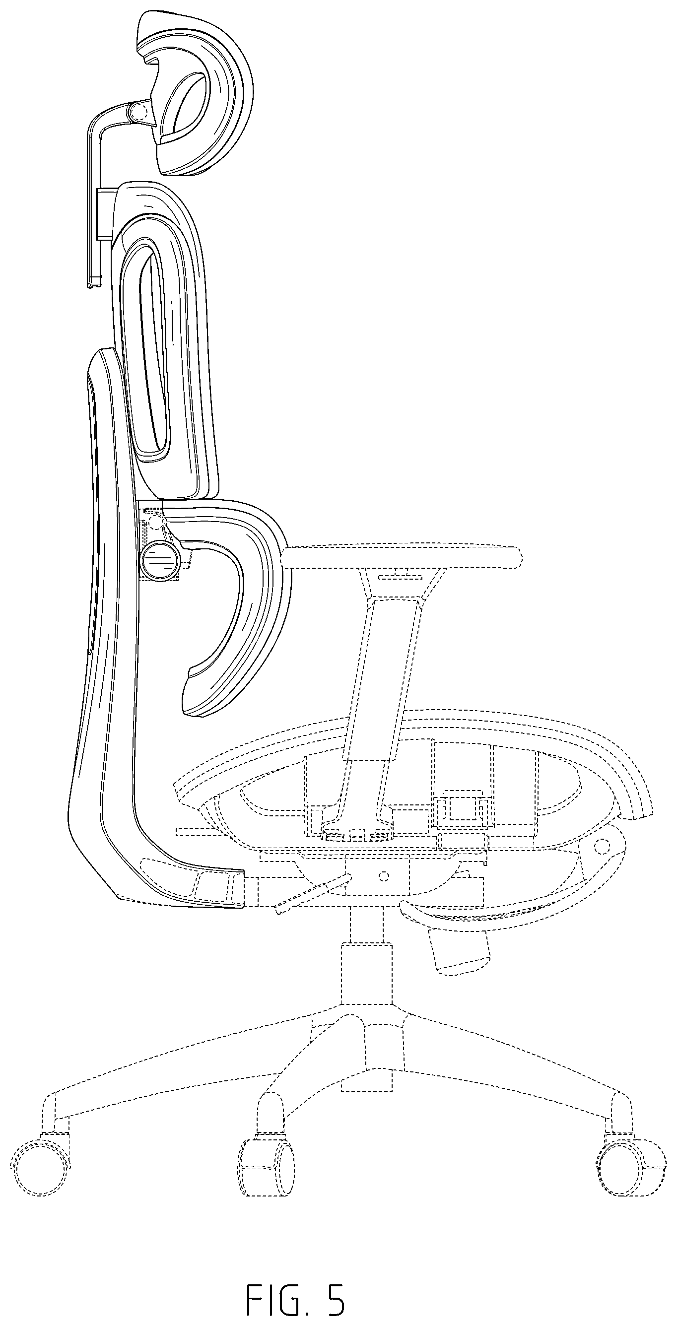 Patent USD1043150 Figure 5 – Office chair