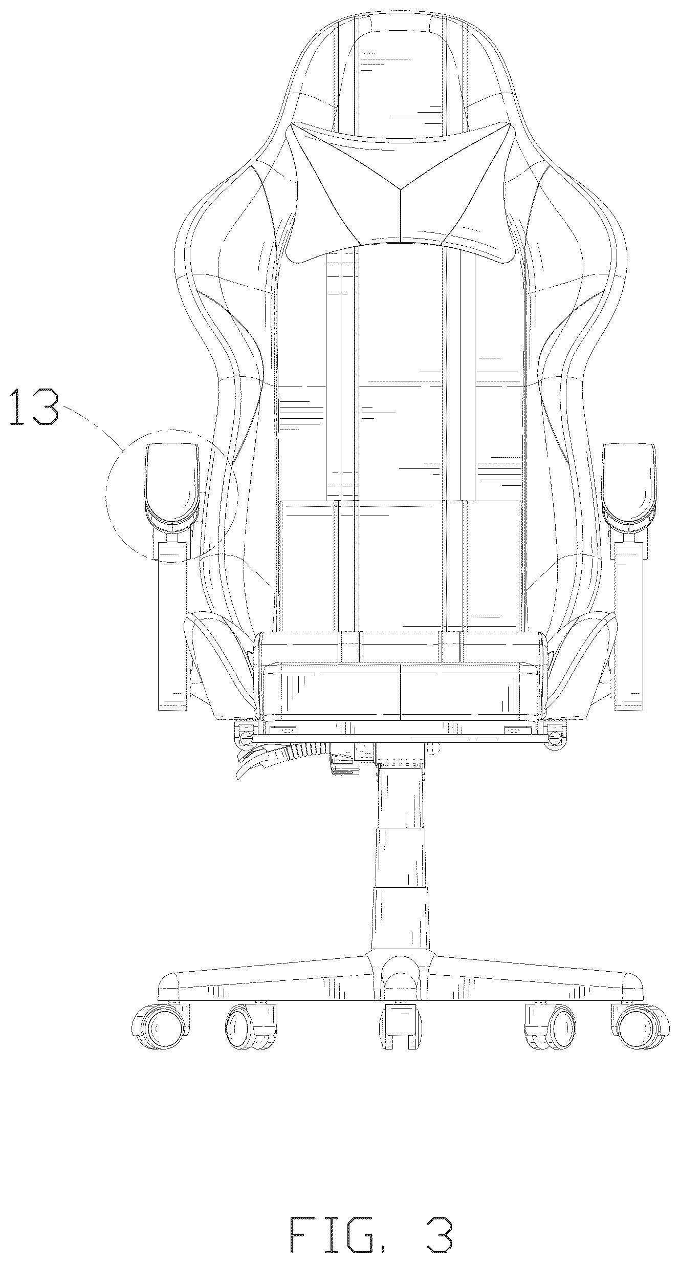 Patent USD1043151 Figure 3 – Chair