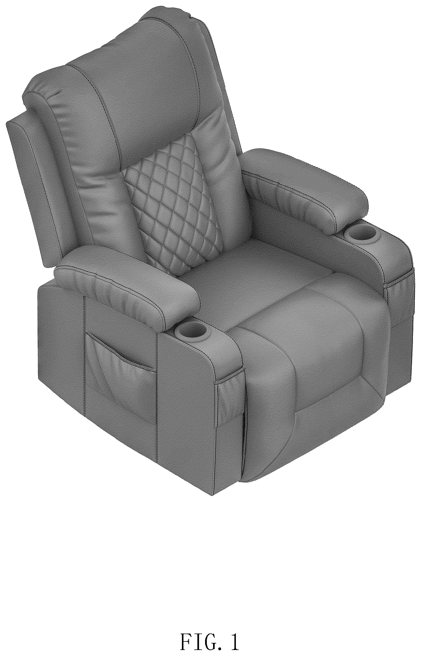 Patent USD1043152 Figure 1 – Recliner chair