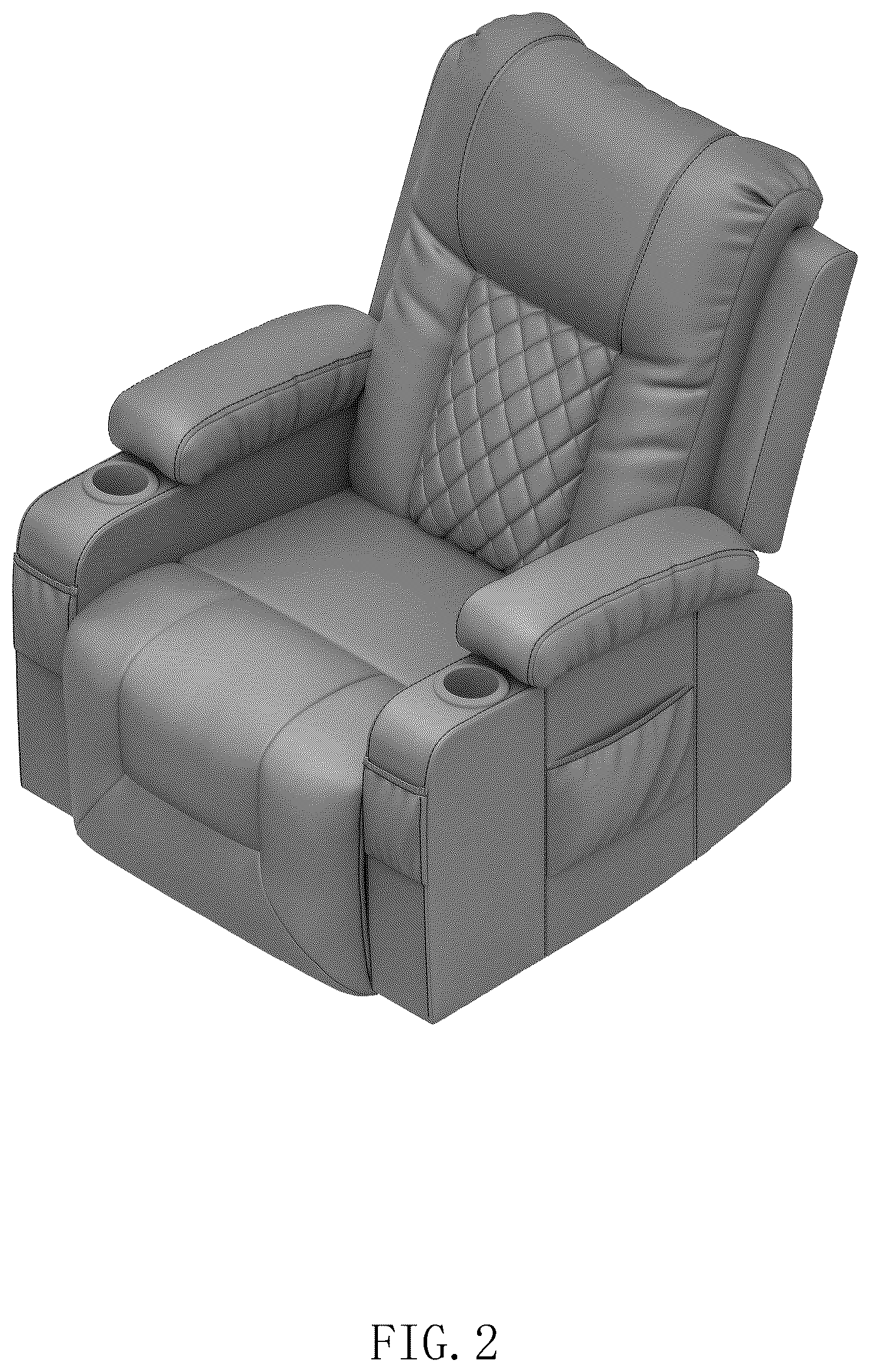 Patent USD1043152 Figure 2 – Recliner chair