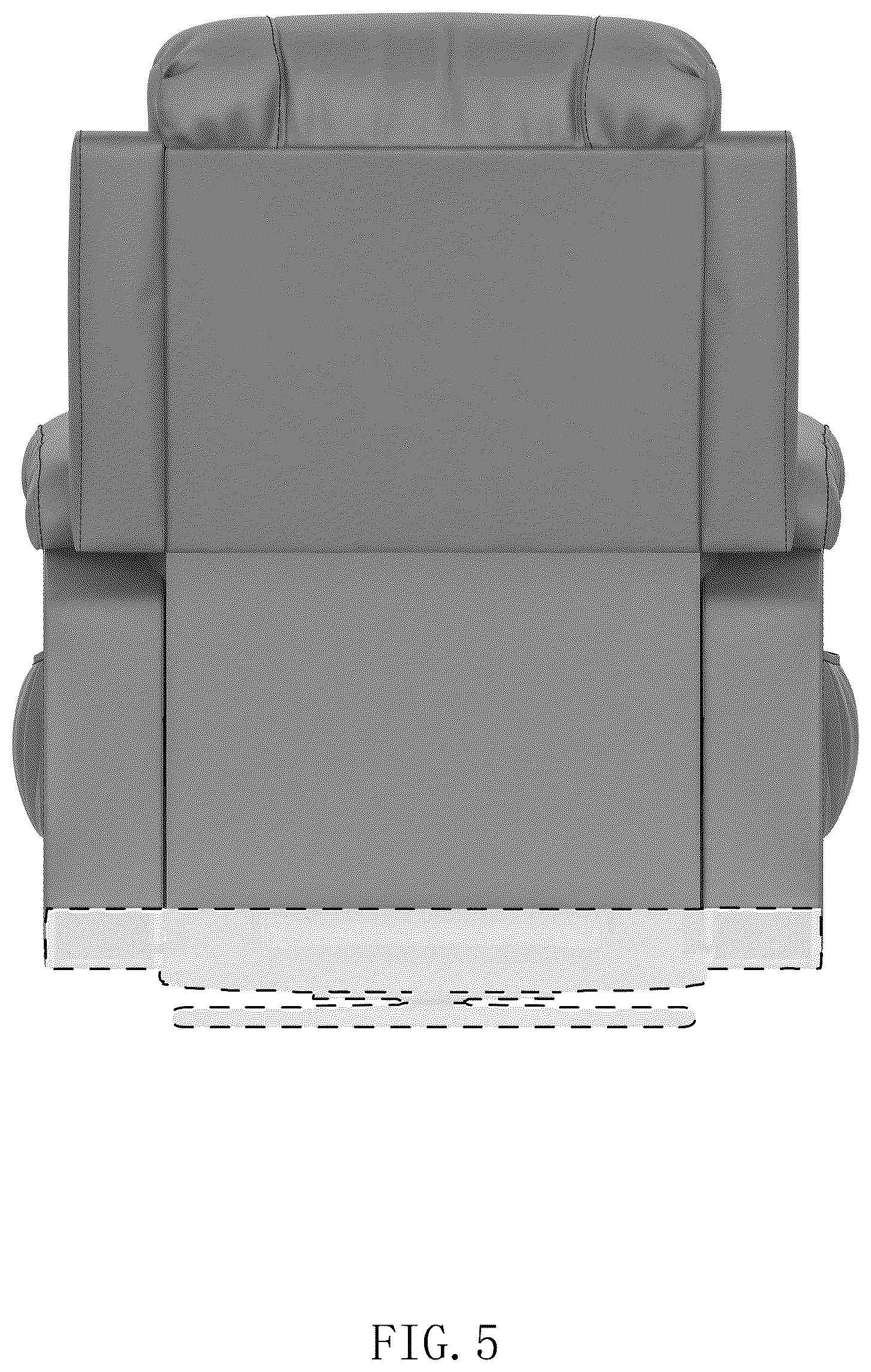 Patent USD1043152 Figure 5 – Recliner chair