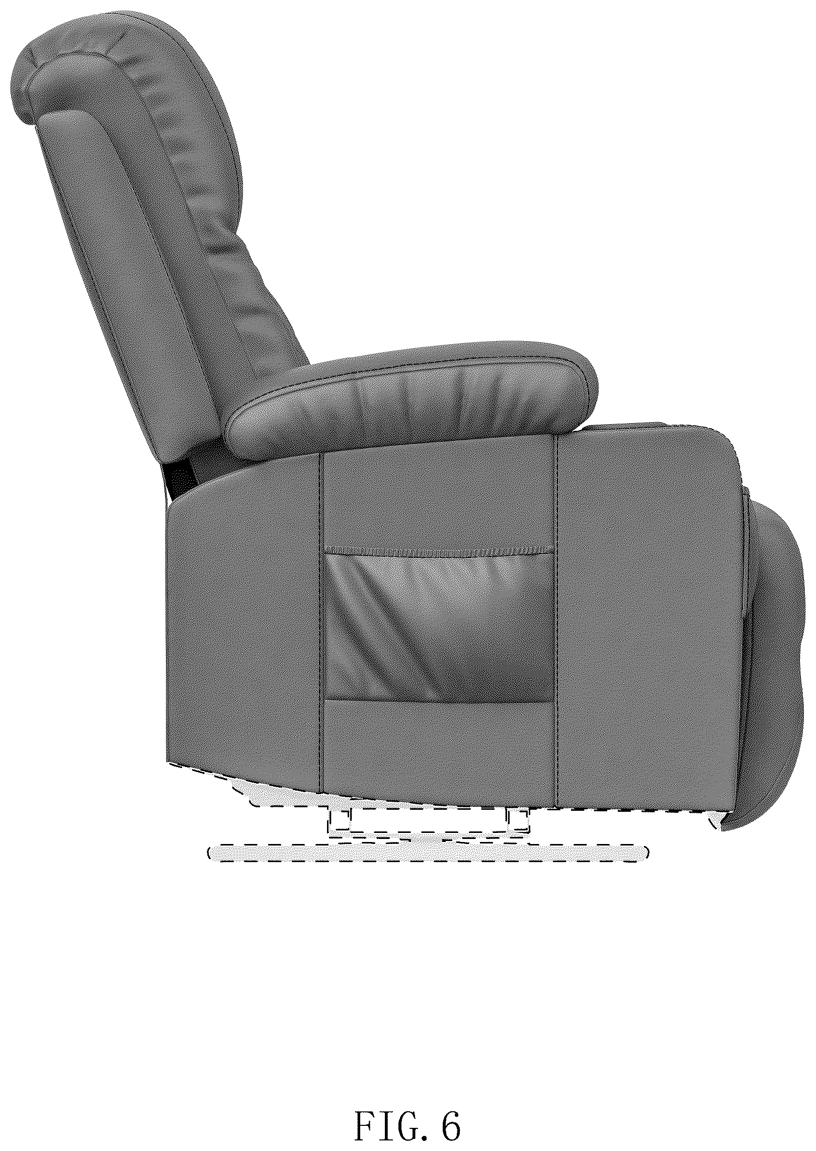 Patent USD1043152 Figure 6 – Recliner chair