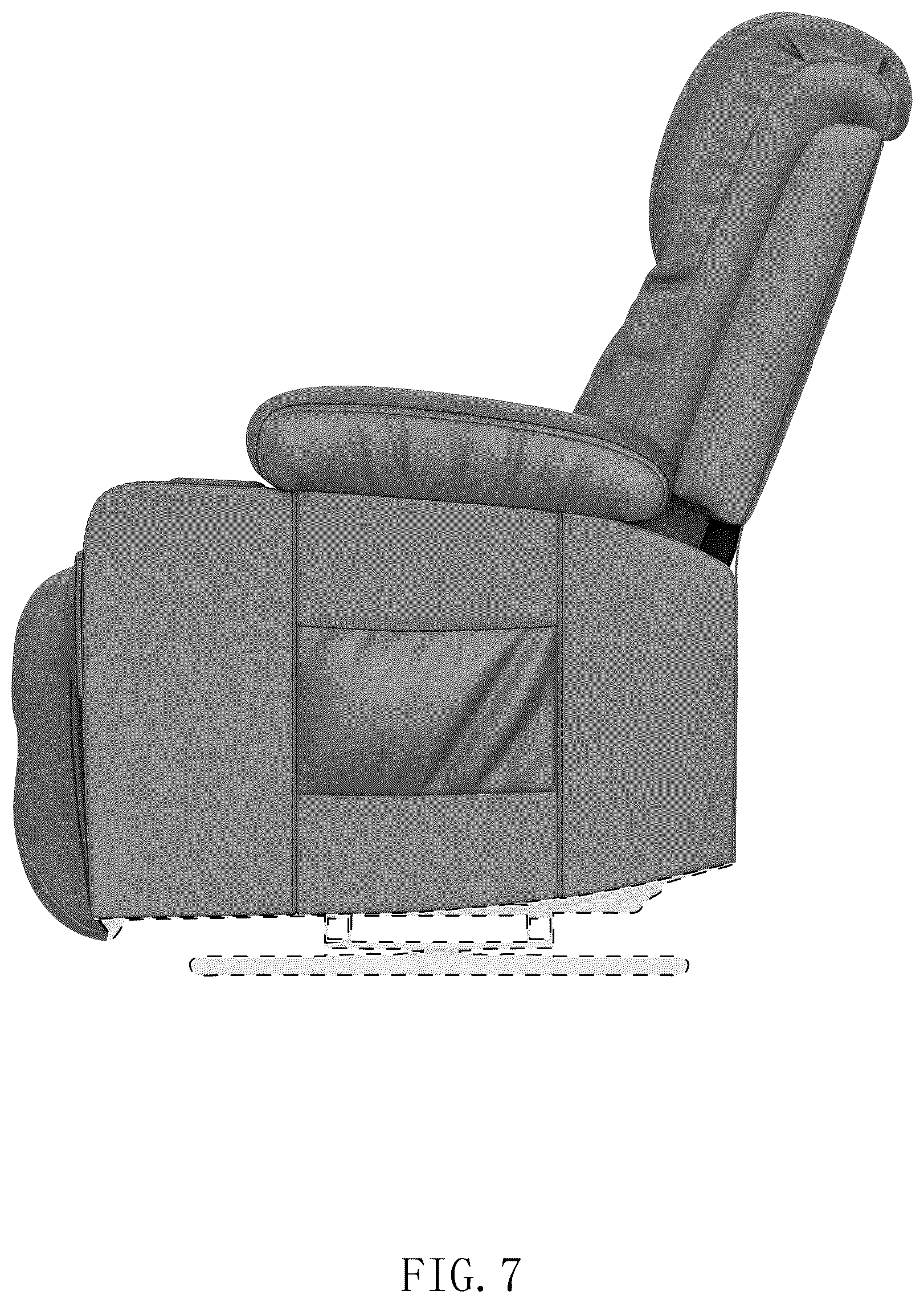 Patent USD1043152 Figure 7 – Recliner chair