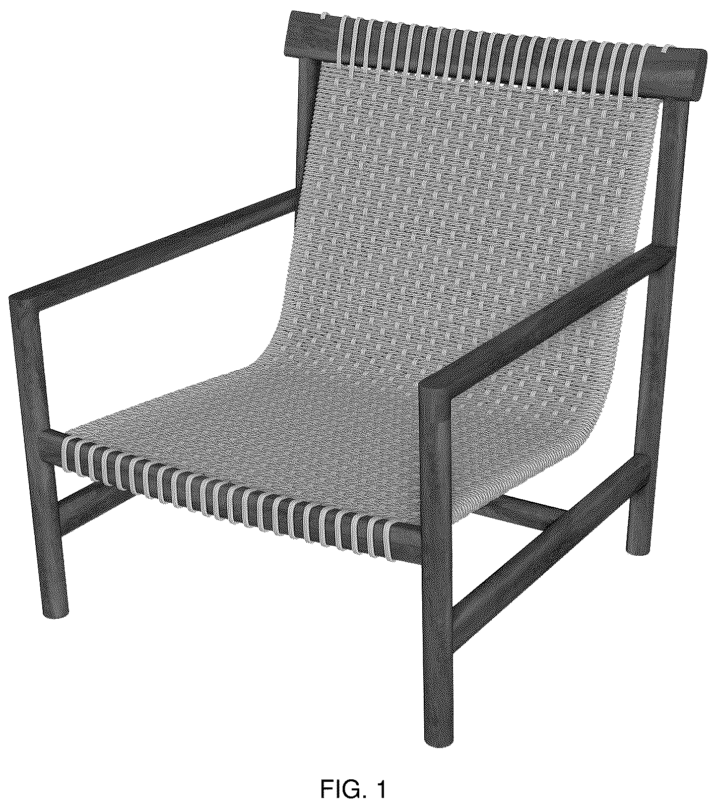 Patent USD1043153 Figure 1 – Lounge chair