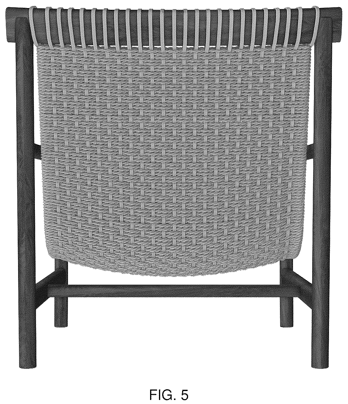 Patent USD1043153 Figure 5 – Lounge chair