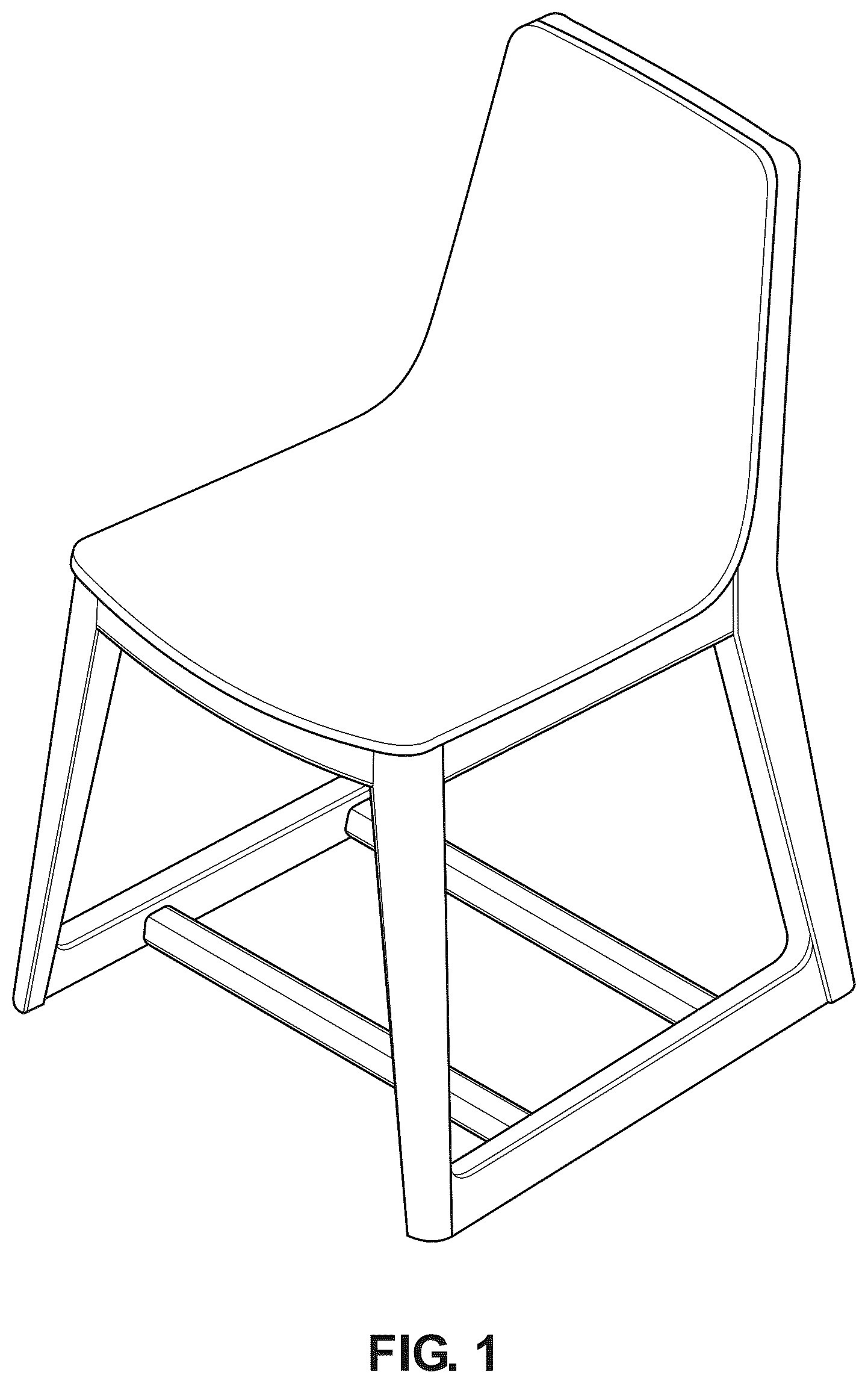 Patent USD1043154 — Chair — Figure 1