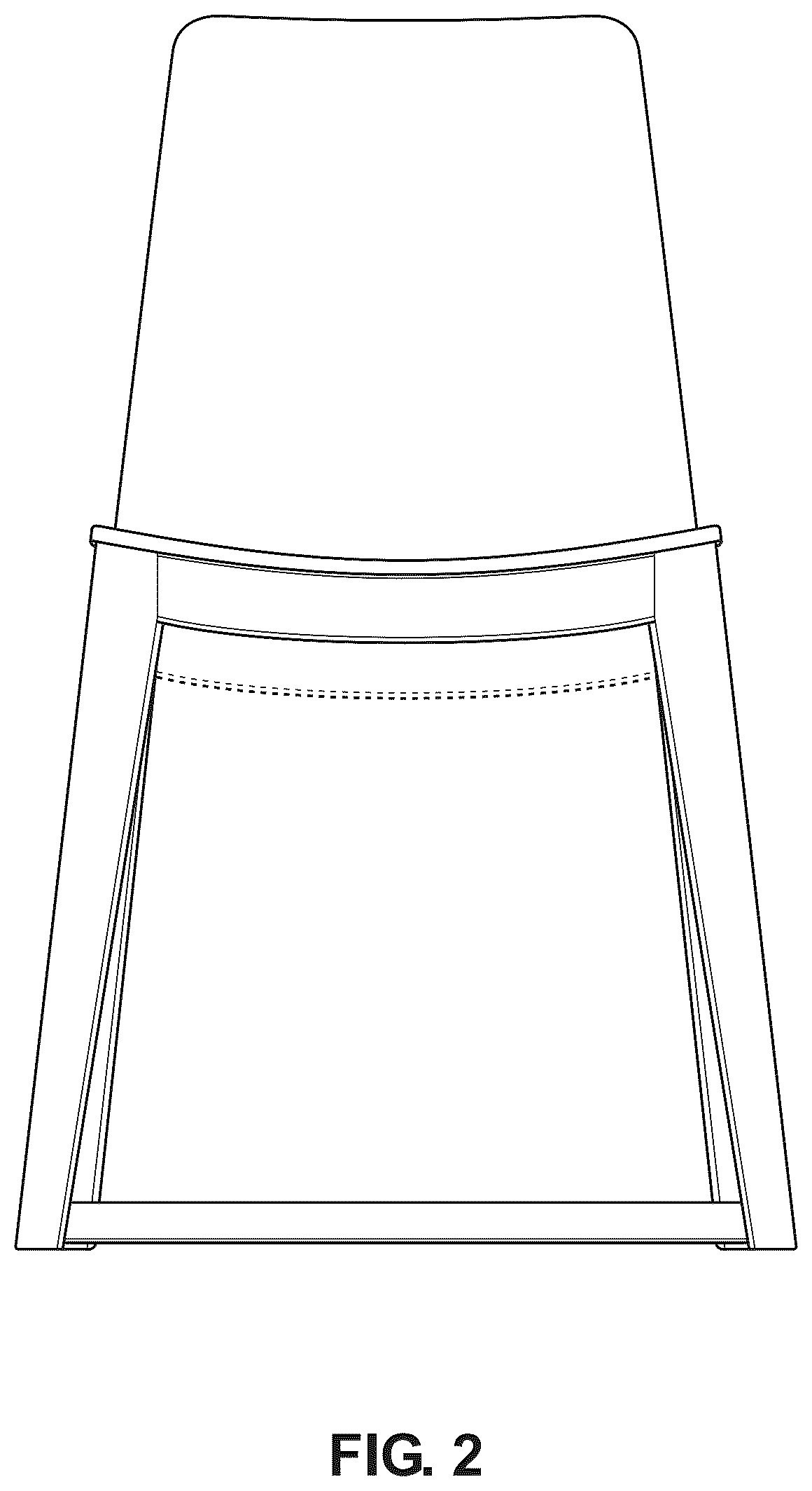 Patent USD1043154 Figure 2 – Chair