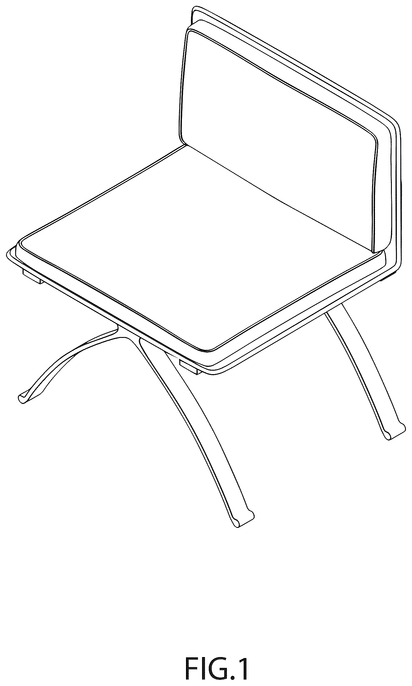 Patent USD1043155 Figure 1 – Chair