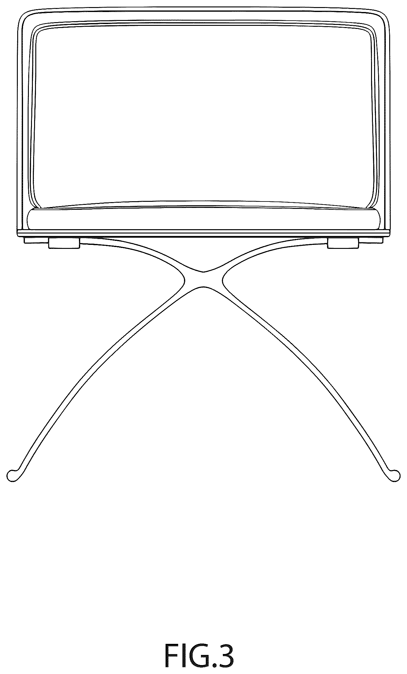 Patent USD1043155 Figure 3 – Chair