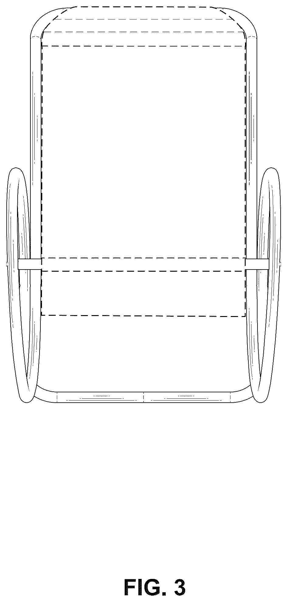 Patent USD1043157 Figure 3 – Chair frame