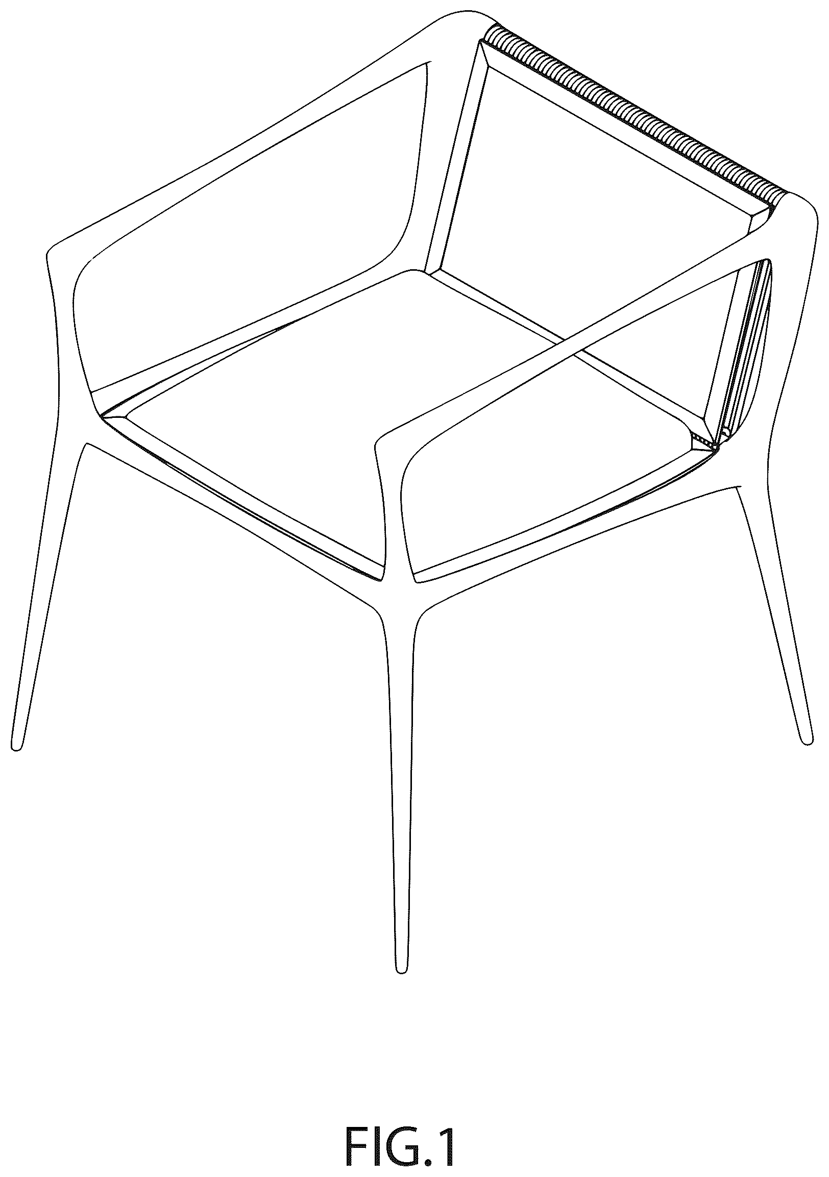 Patent USD1043159 Figure 1 – Chair