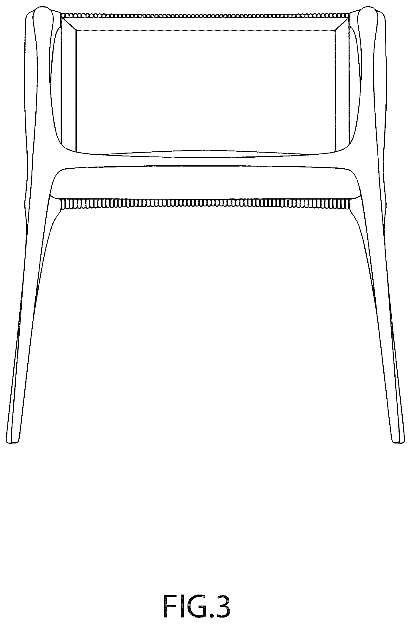 Patent USD1043159 Figure 3 – Chair