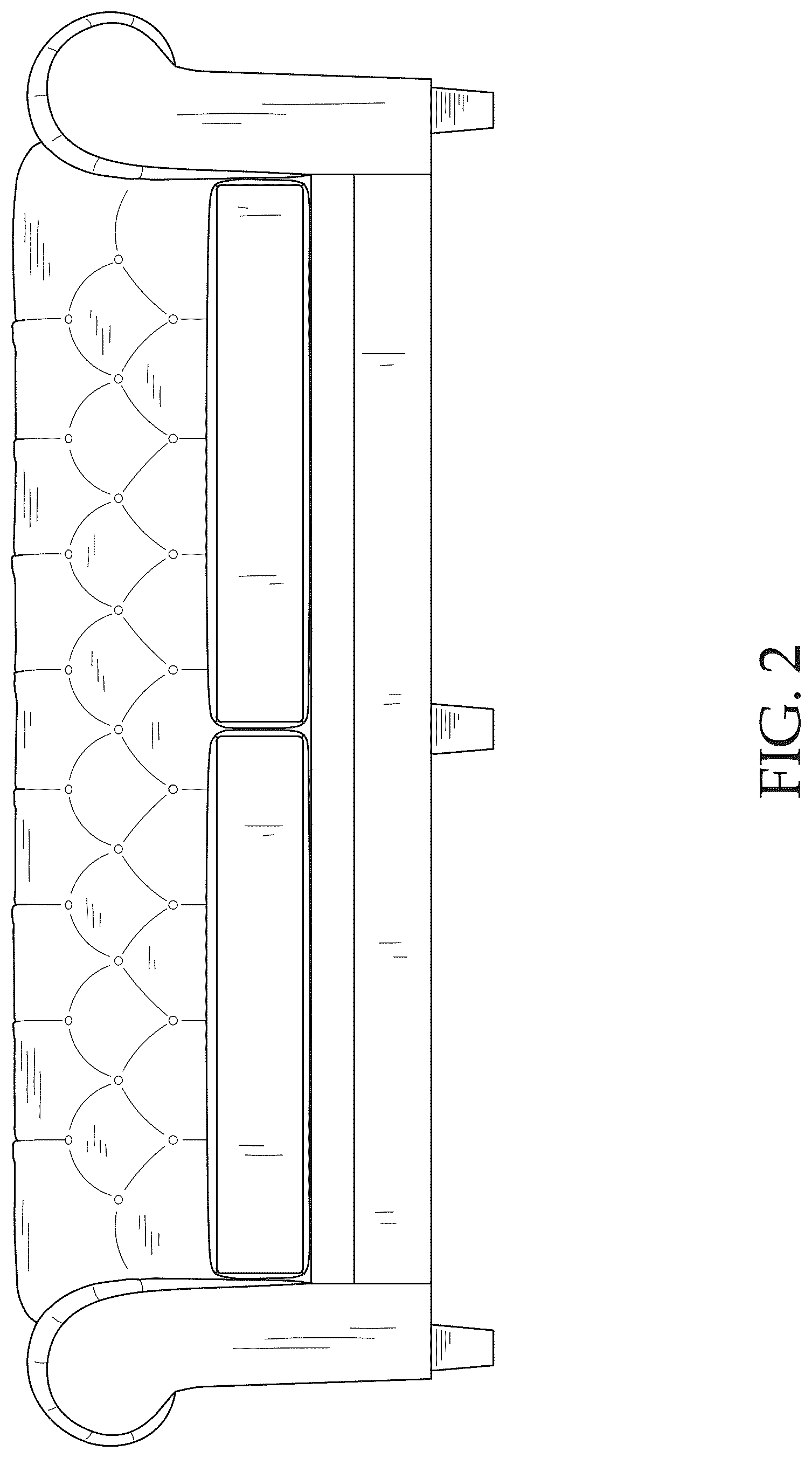 Patent USD1043161 Figure 2 – Sofa
