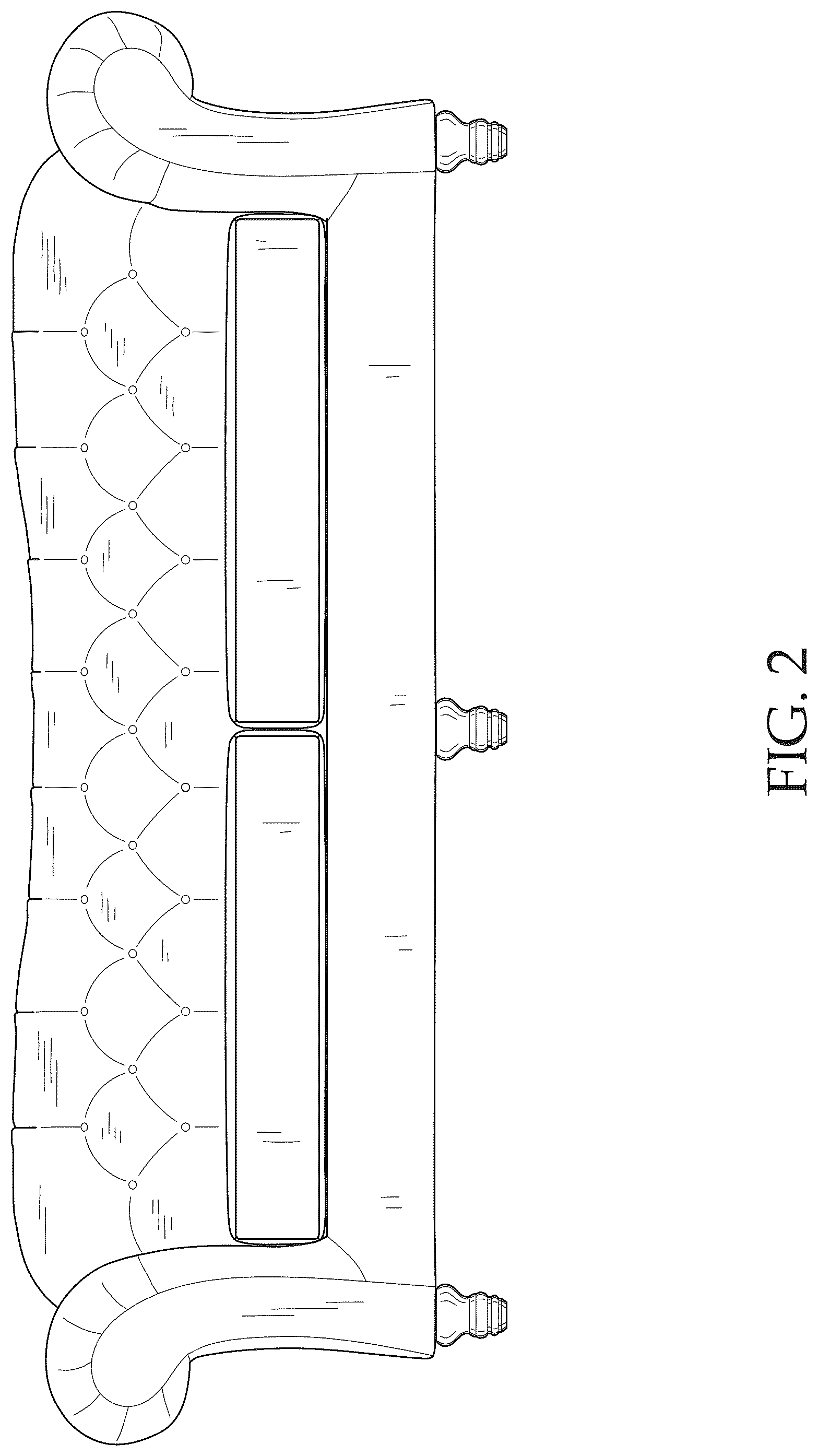 Patent USD1043162 Figure 2 – Sofa