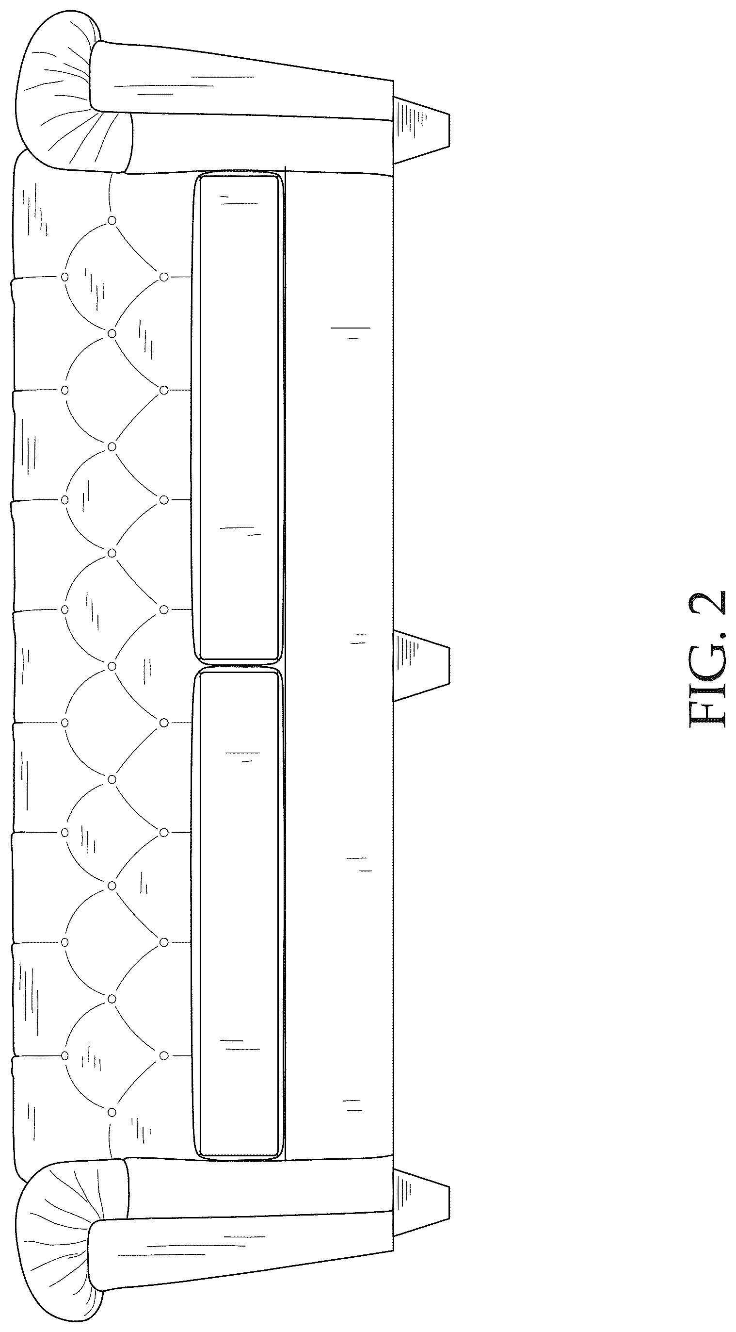 Patent USD1043163 Figure 2 – Sofa