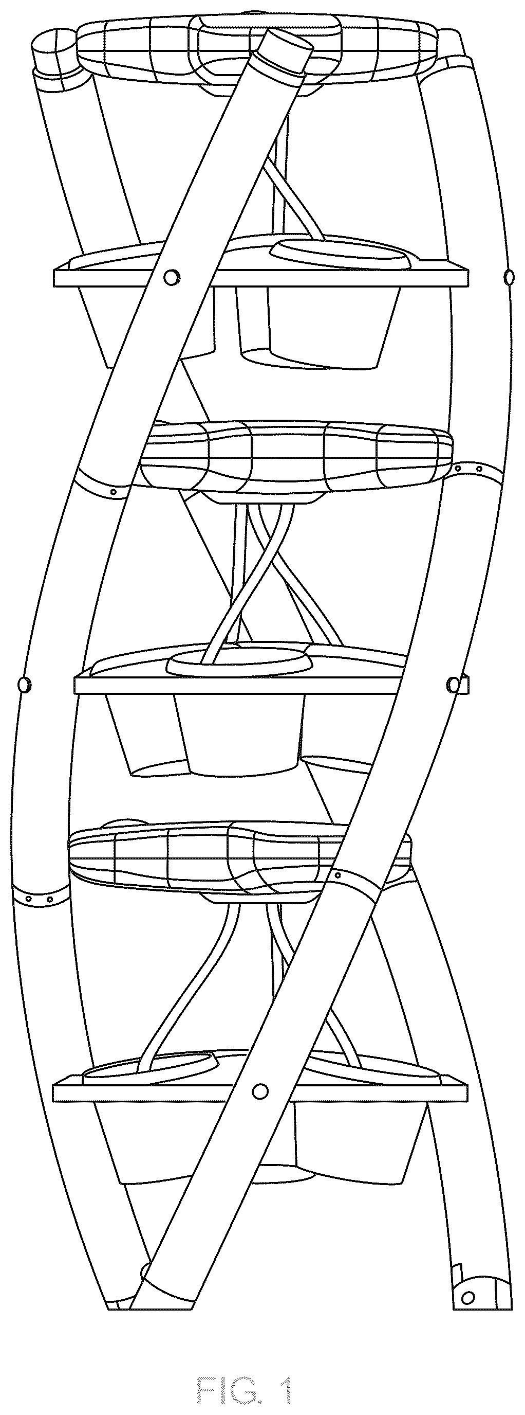 Patent USD1043164 Figure 1 – Pot plants stand