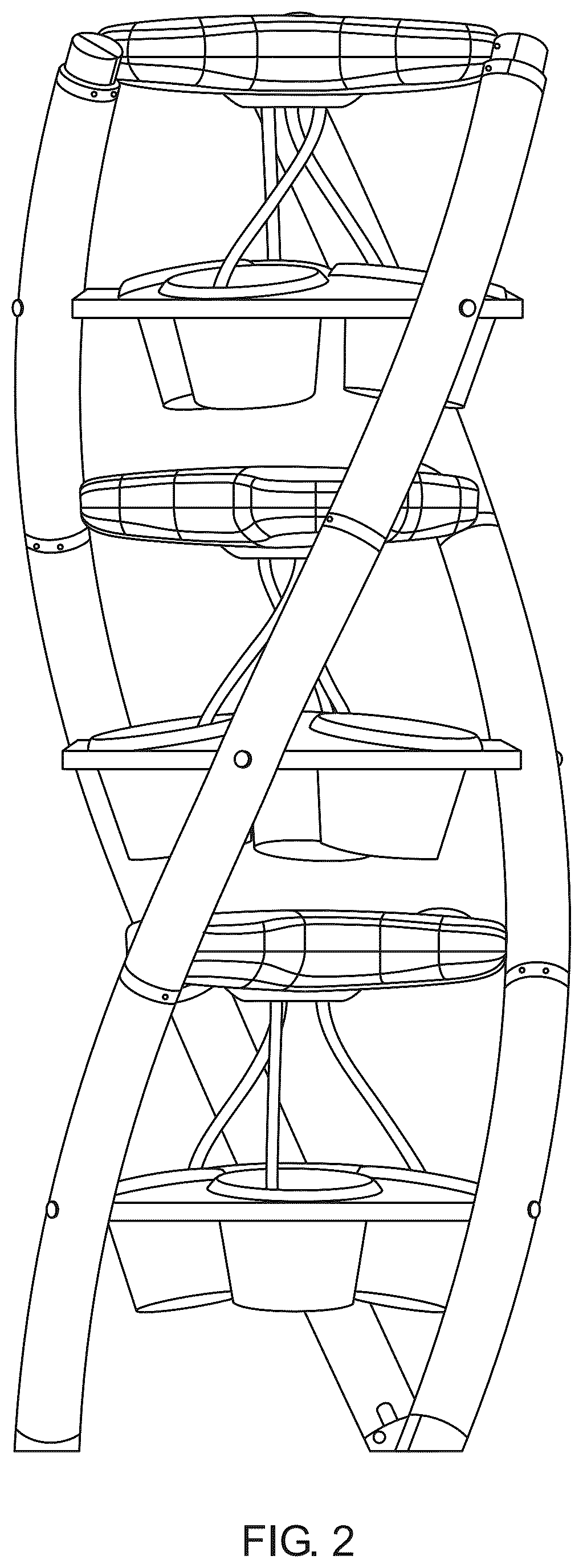 Patent USD1043164 Figure 2 – Pot plants stand
