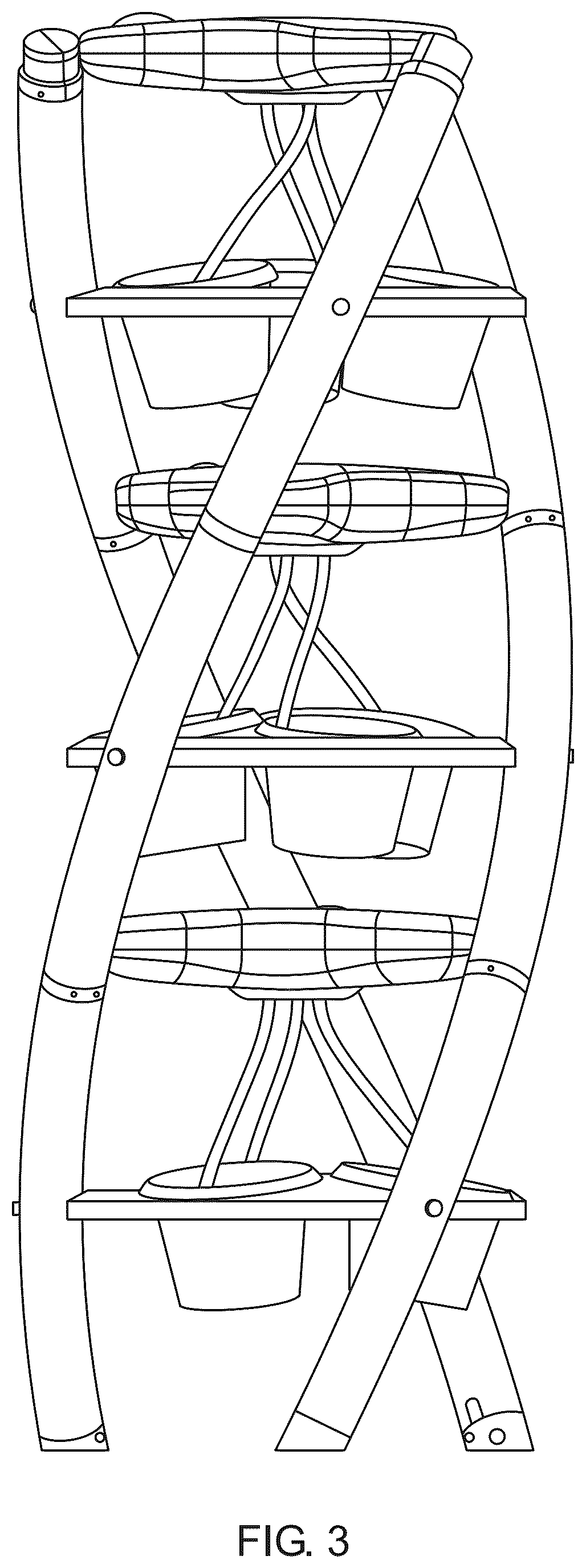 Patent USD1043164 Figure 3 – Pot plants stand