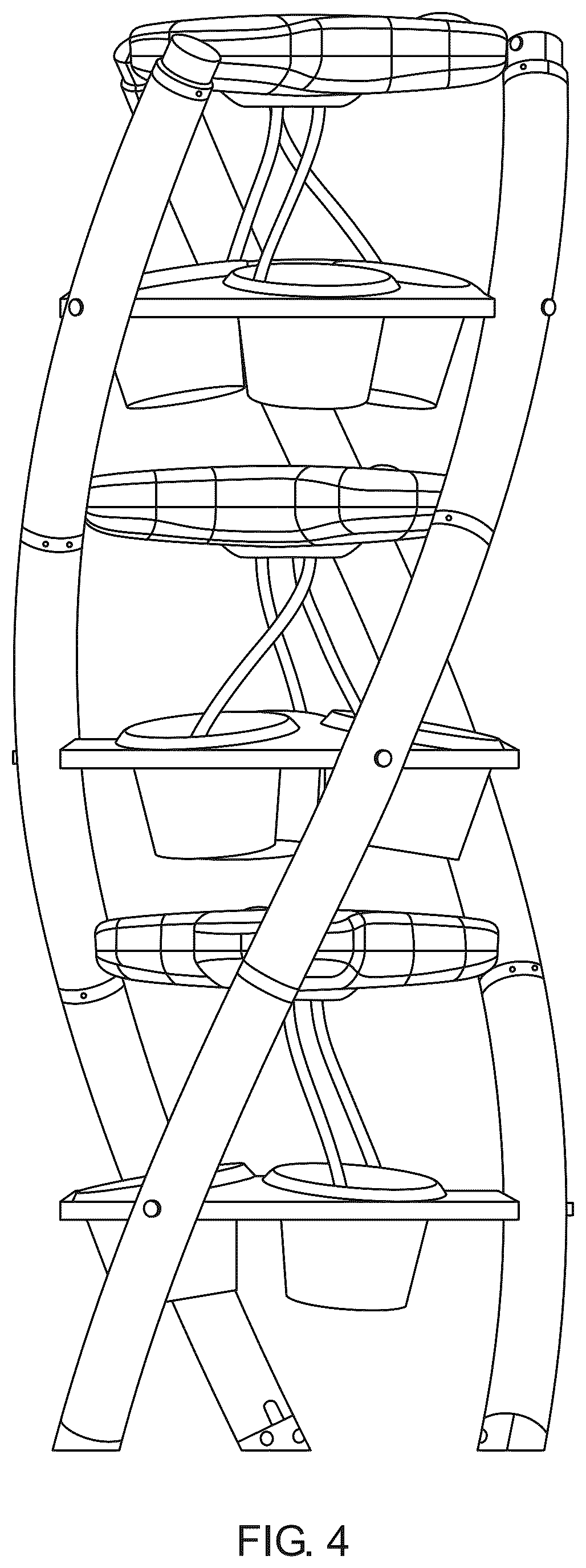 Patent USD1043164 Figure 4 – Pot plants stand