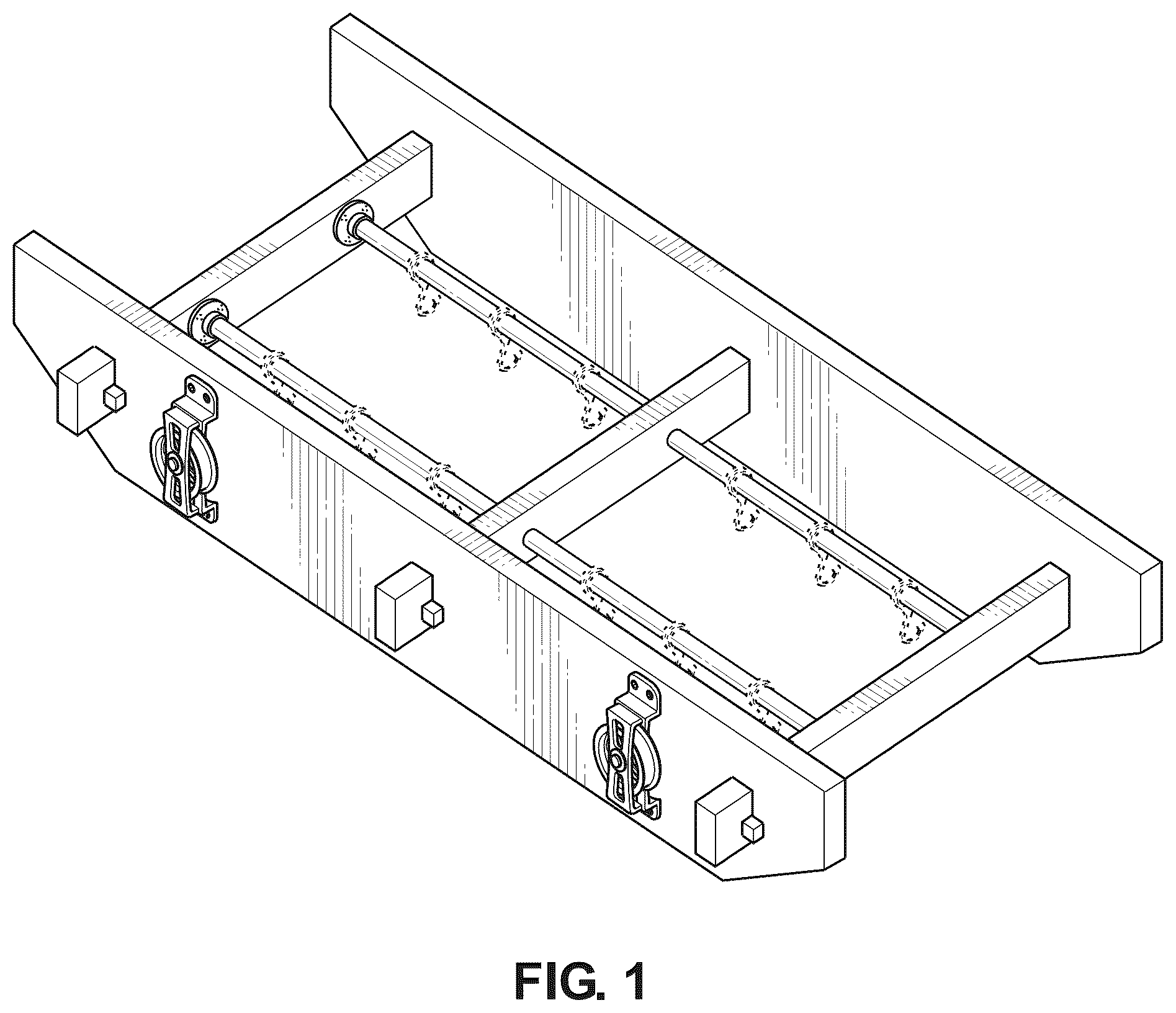Patent USD1043165 Figure 1 – Pot rack