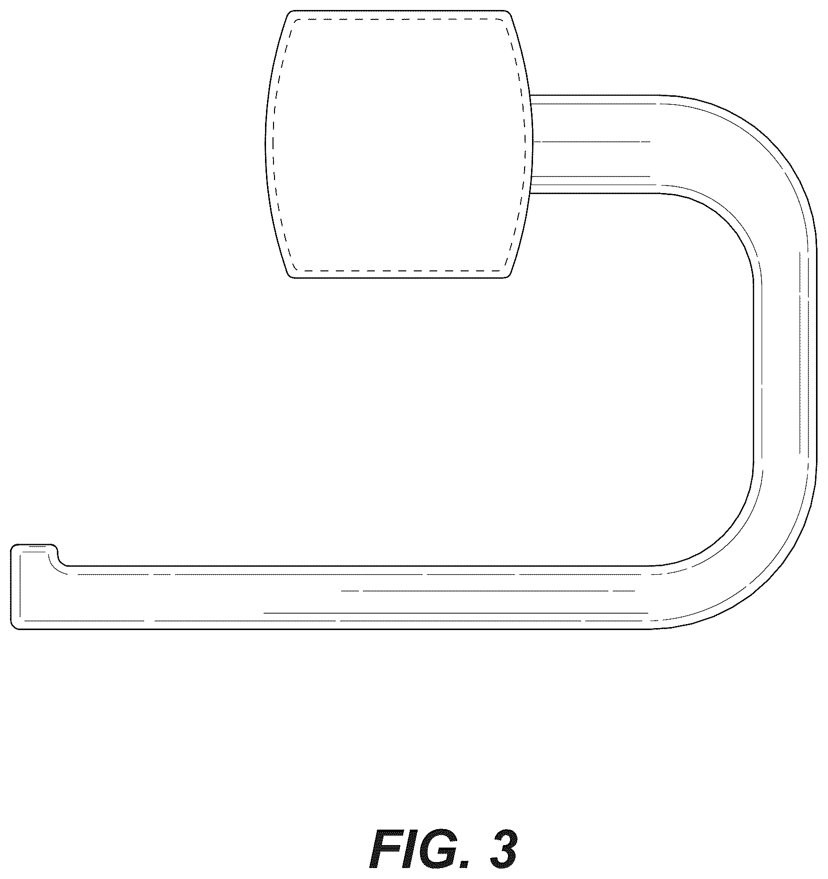Patent USD1043171 Figure 3 – Holder for towel or paper roll