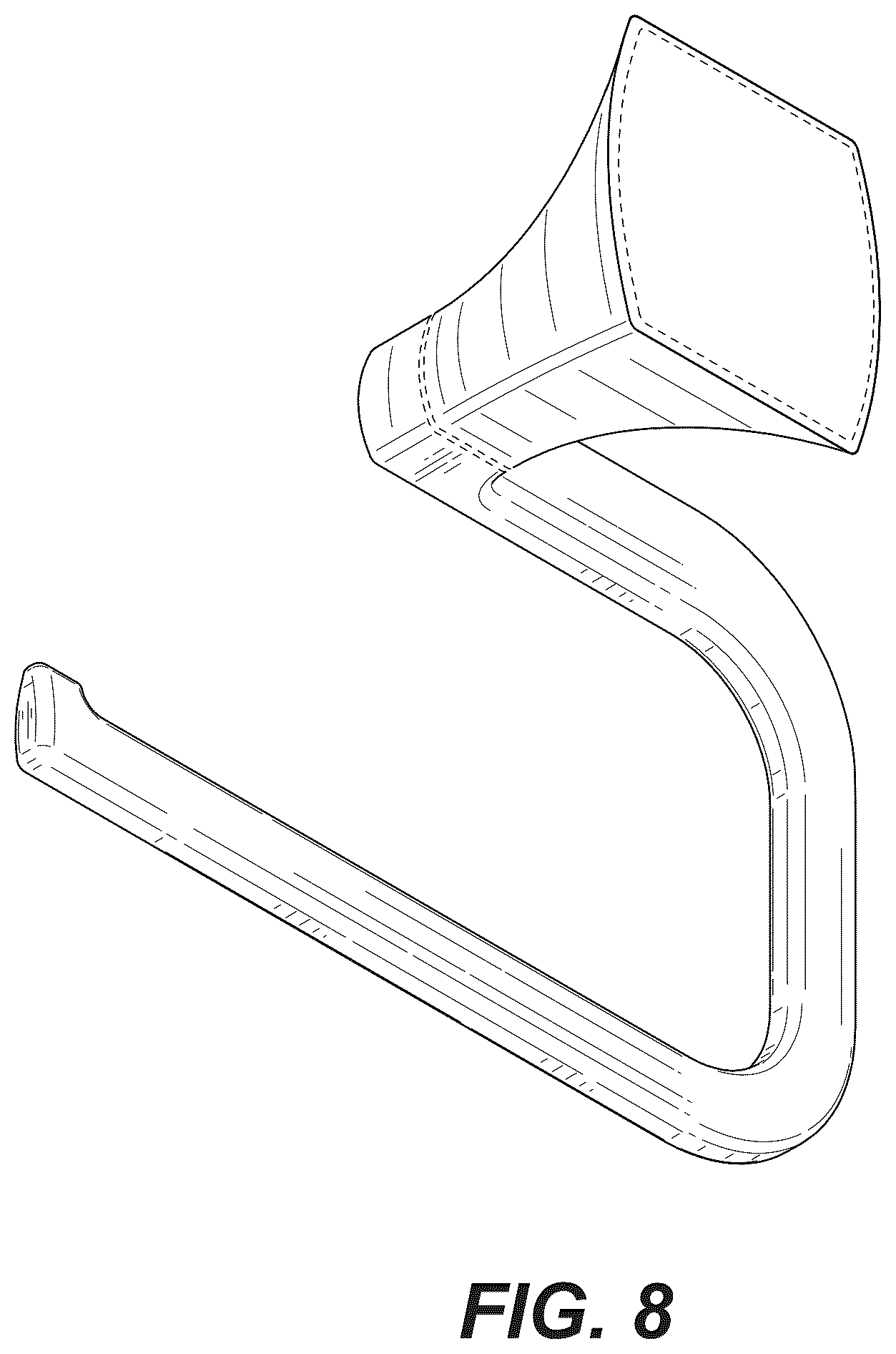 Patent USD1043171 Figure 8 – Holder for towel or paper roll