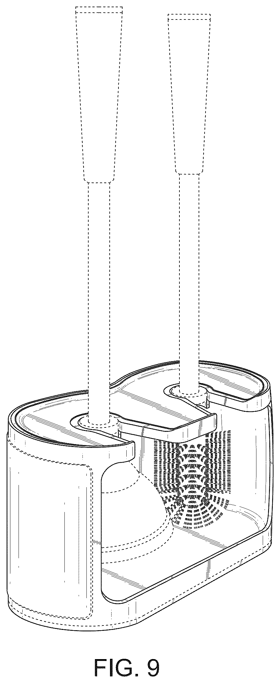 Patent USD1043174 Figure 9 – Tool holder