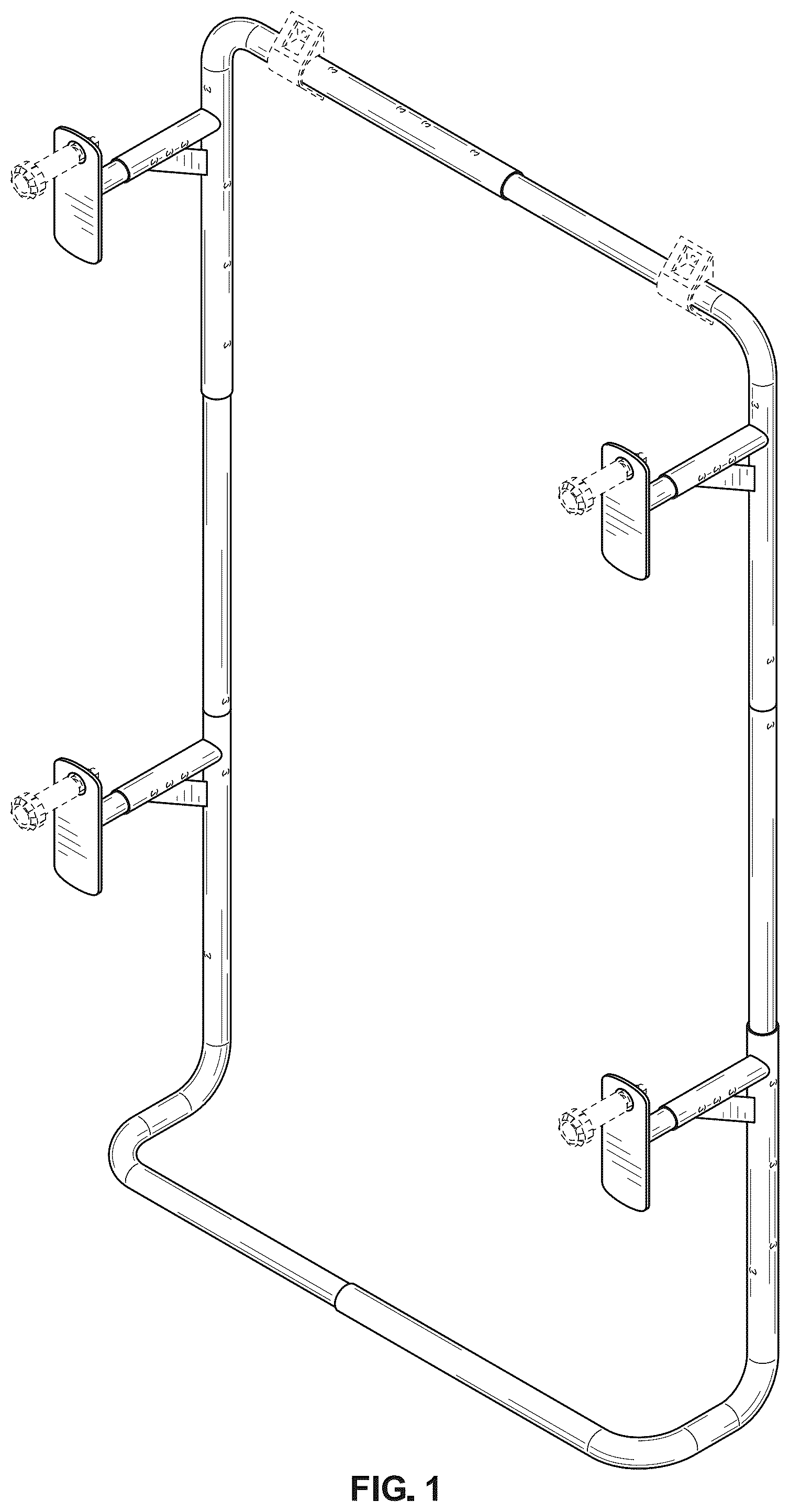 Patent USD1043175 Figure 1 – Tire storage stand
