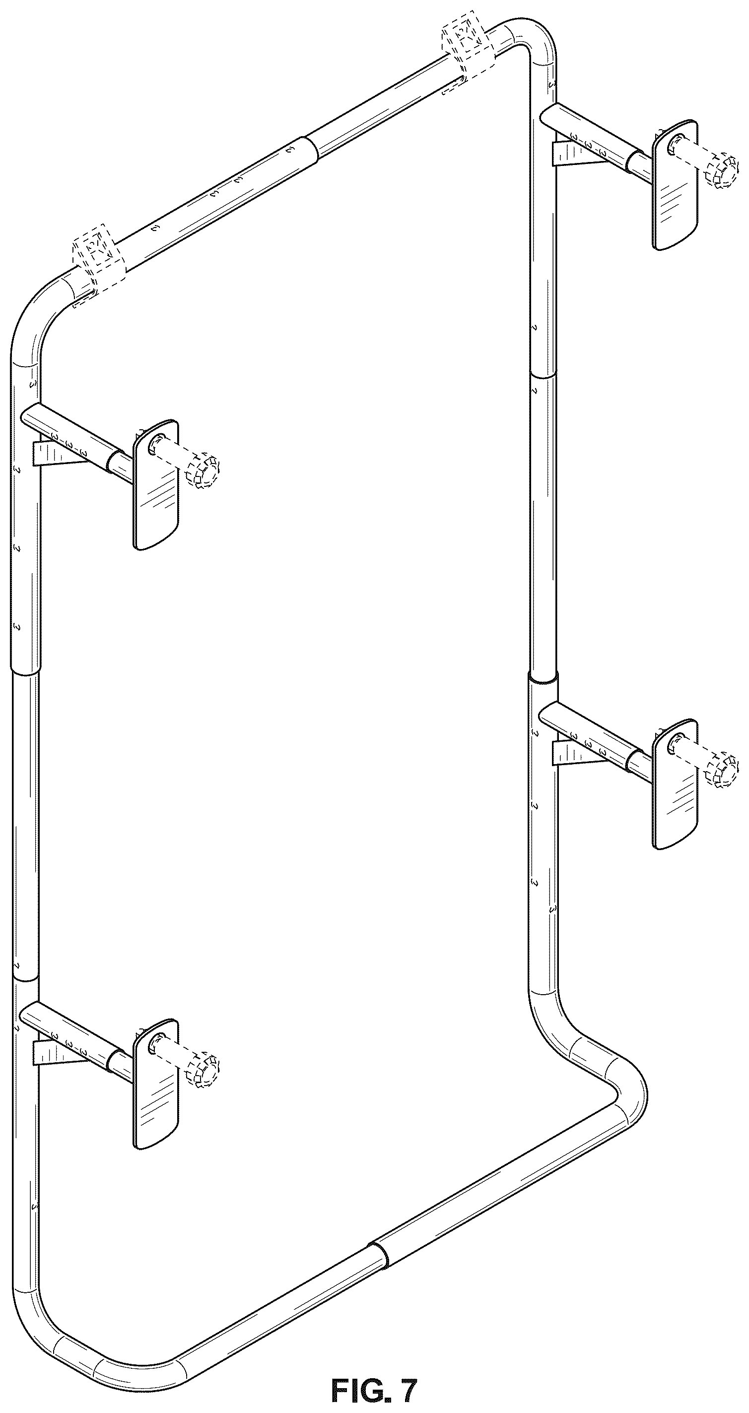 Patent USD1043175 Figure 5 – Tire storage stand