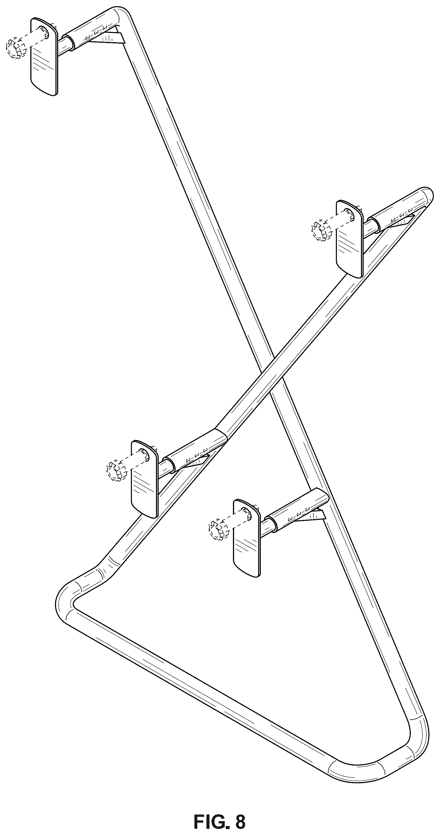 Patent USD1043175 Figure 6 – Tire storage stand