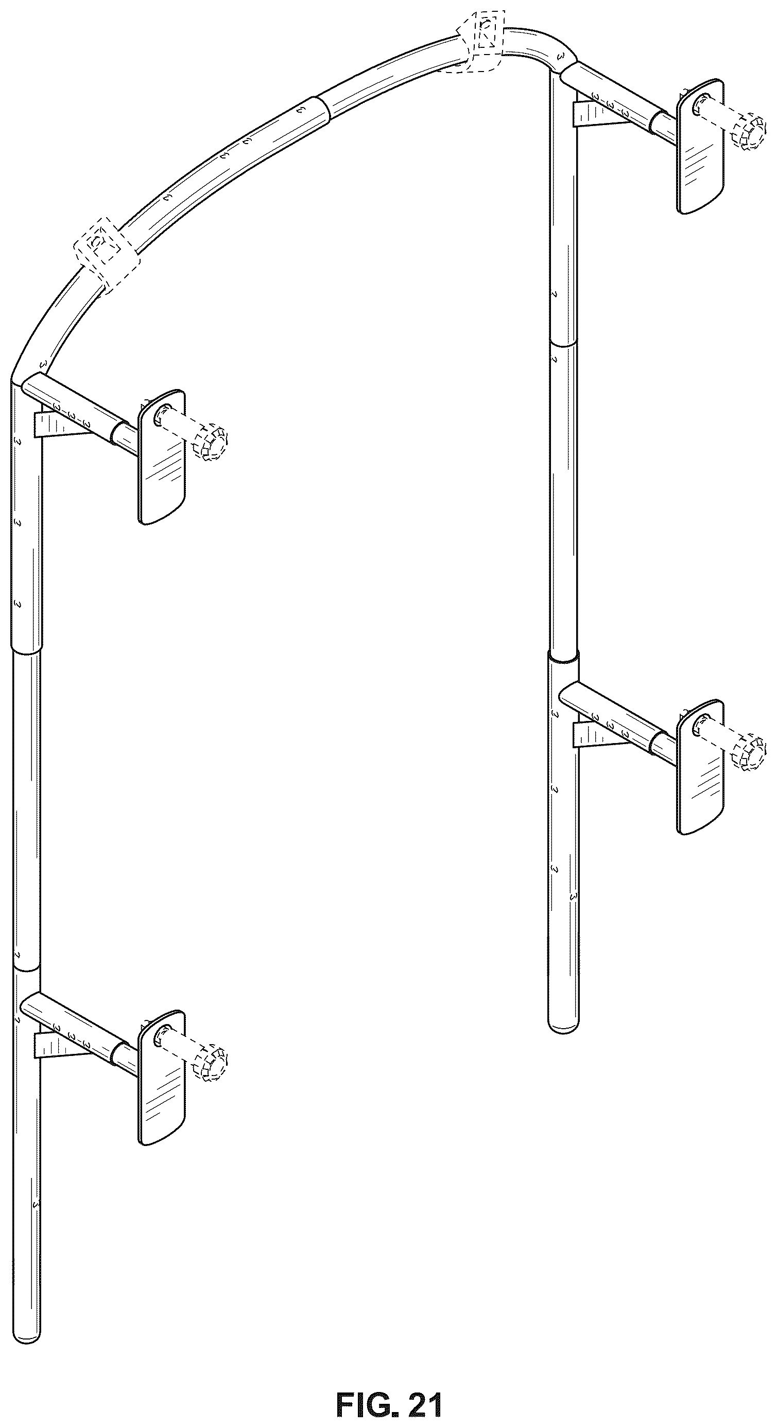 Patent USD1043175 Figure 15 – Tire storage stand