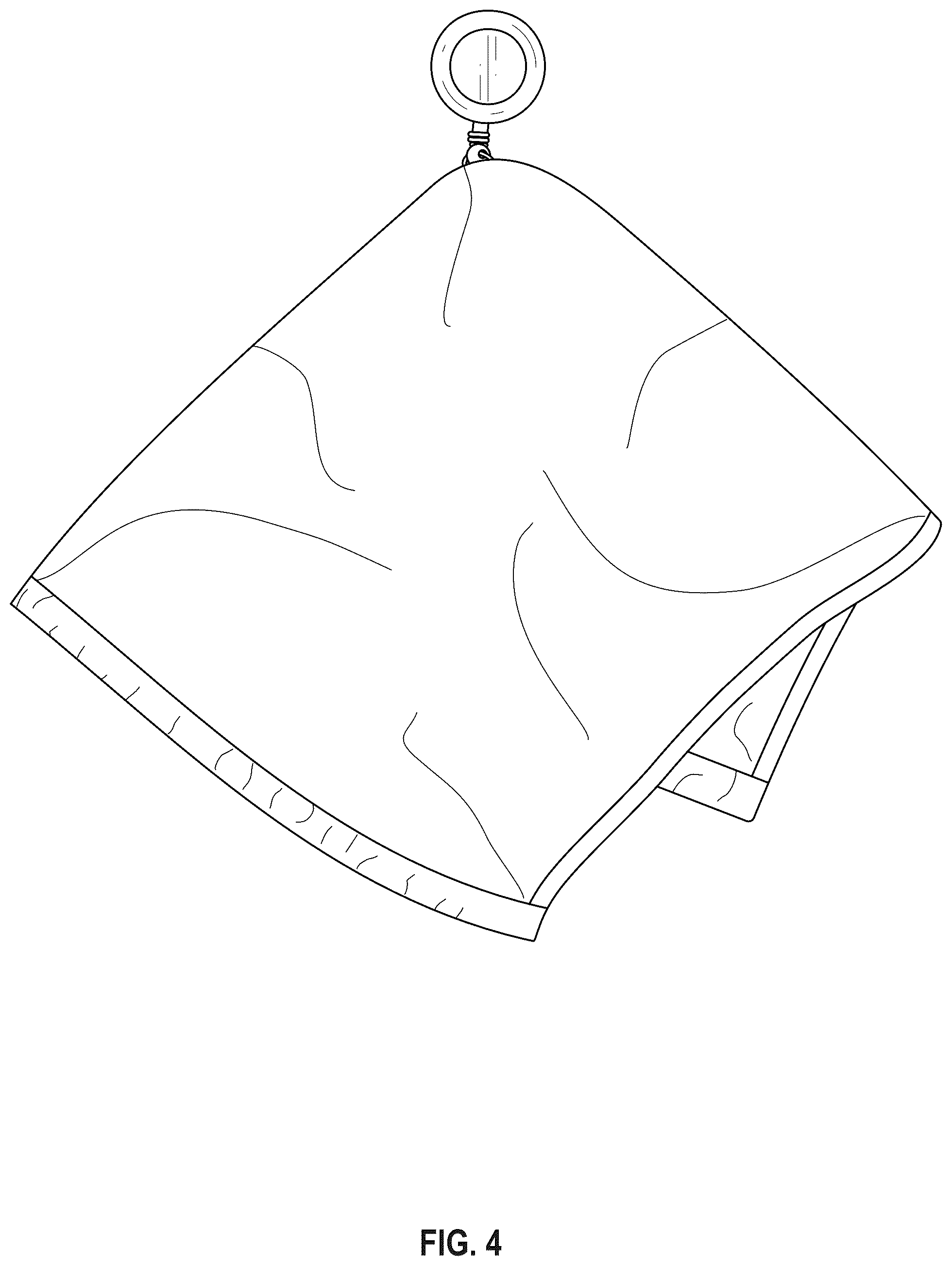 Patent USD1043188 Figure 4 – Retractable runner's cloth