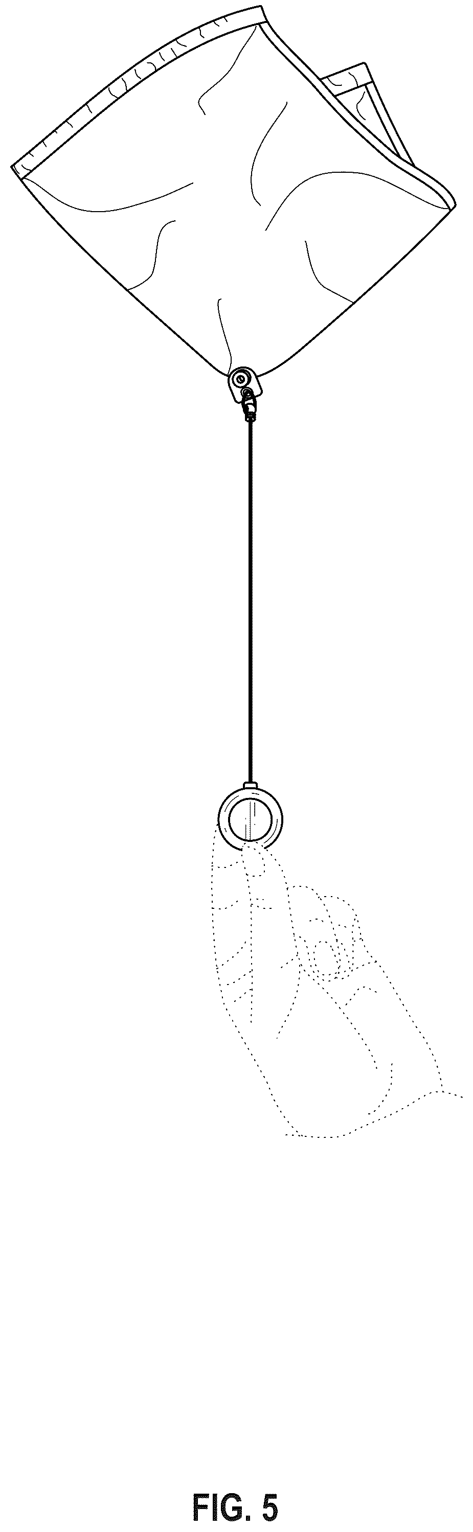 Patent USD1043188 Figure 5 – Retractable runner's cloth