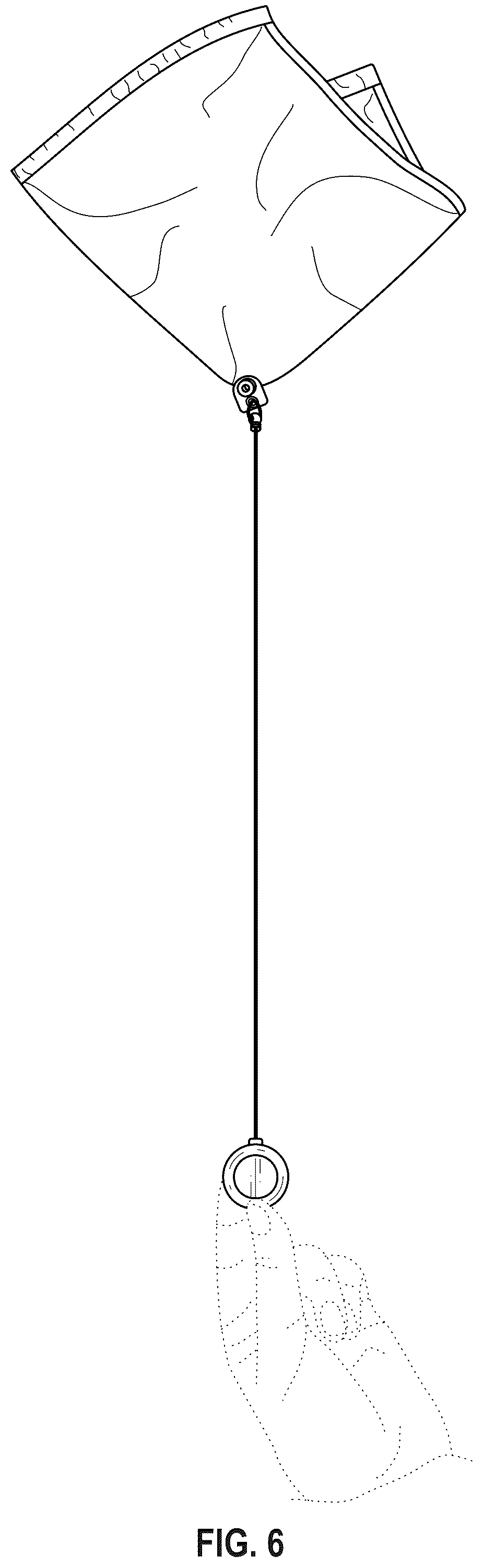 Patent USD1043188 Figure 6 – Retractable runner's cloth