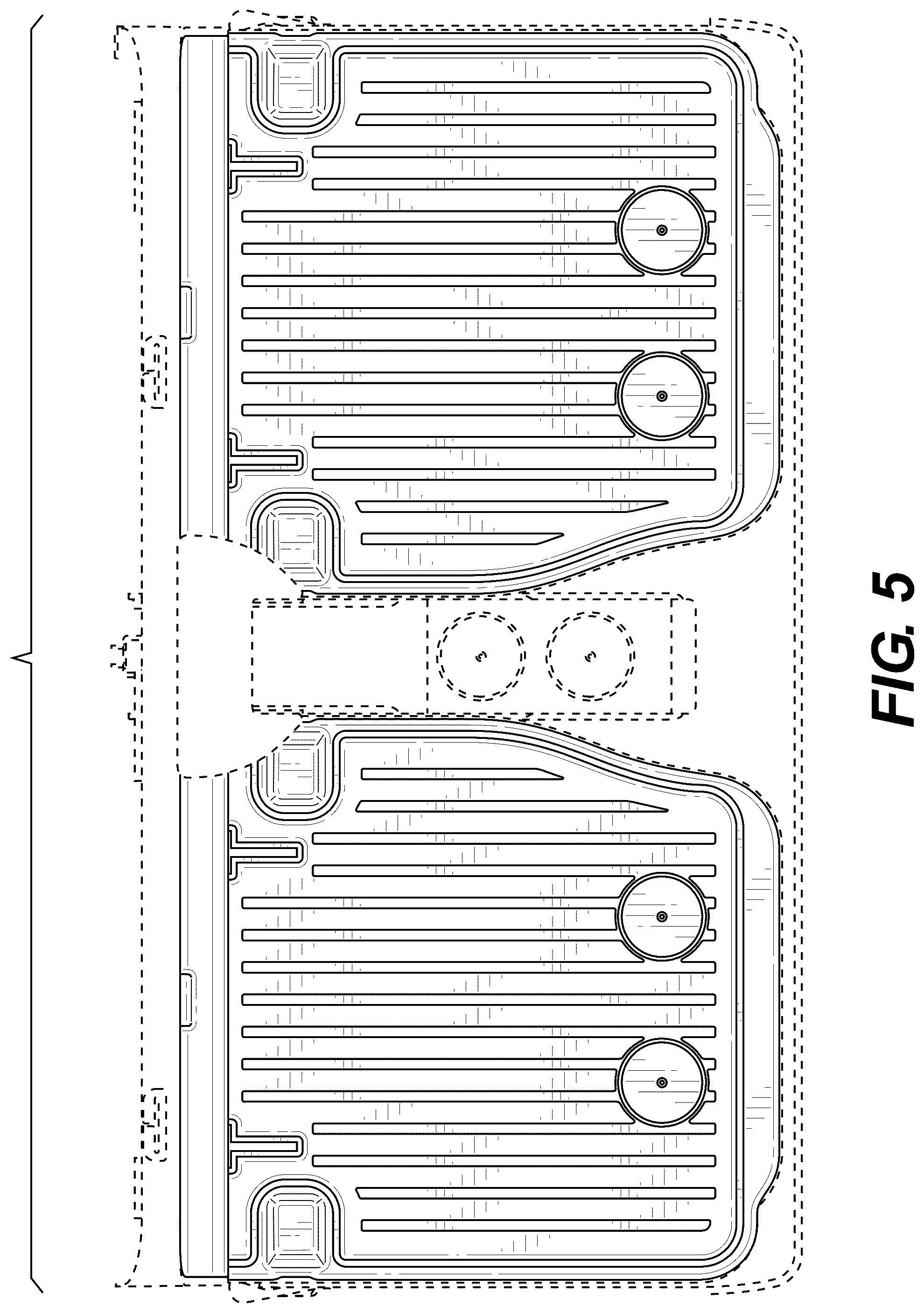 Patent USD1043189 Figure 5 – Fold over seat matting set