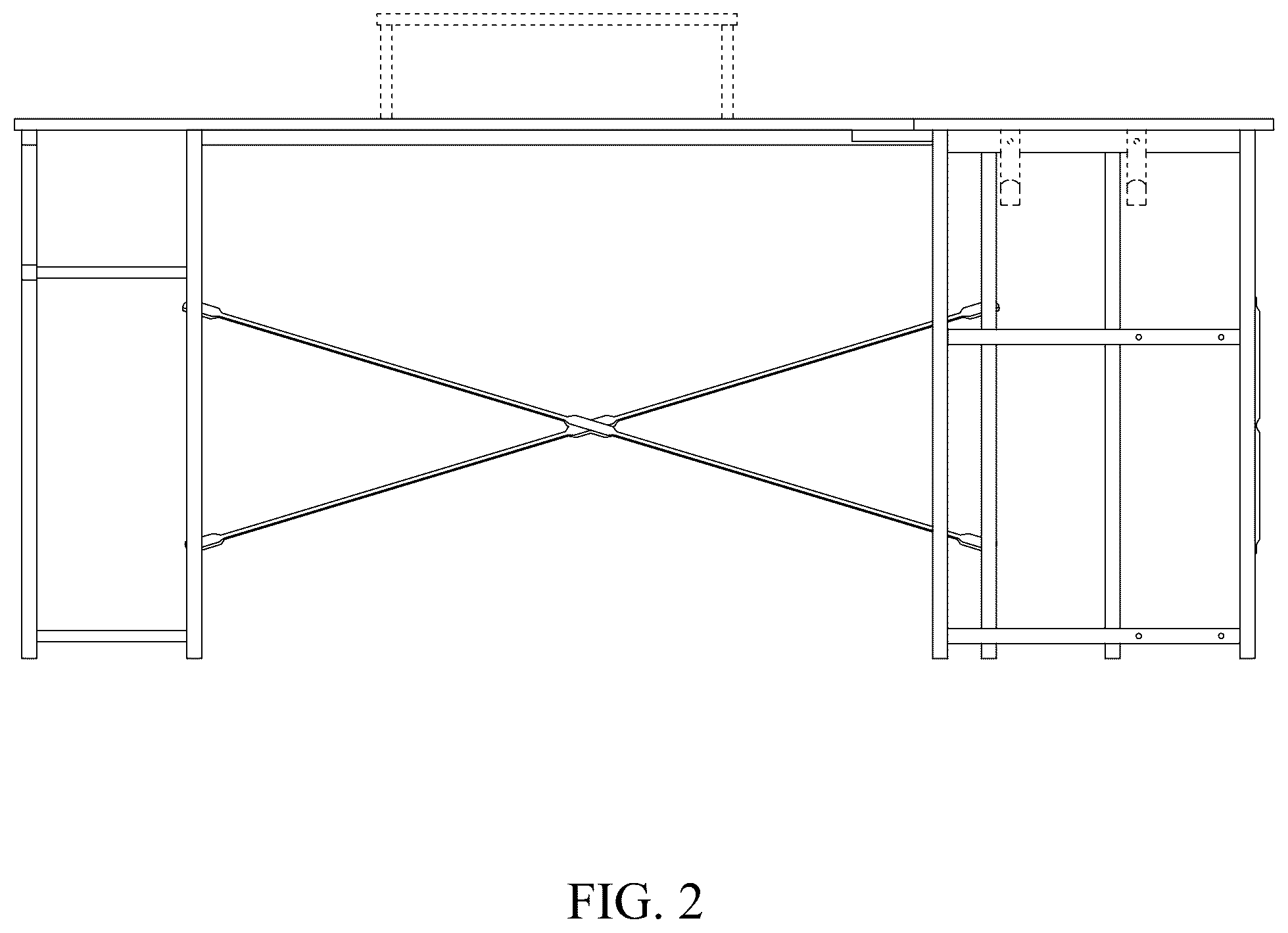Patent USD1043190 Figure 2 – Multi-function desk