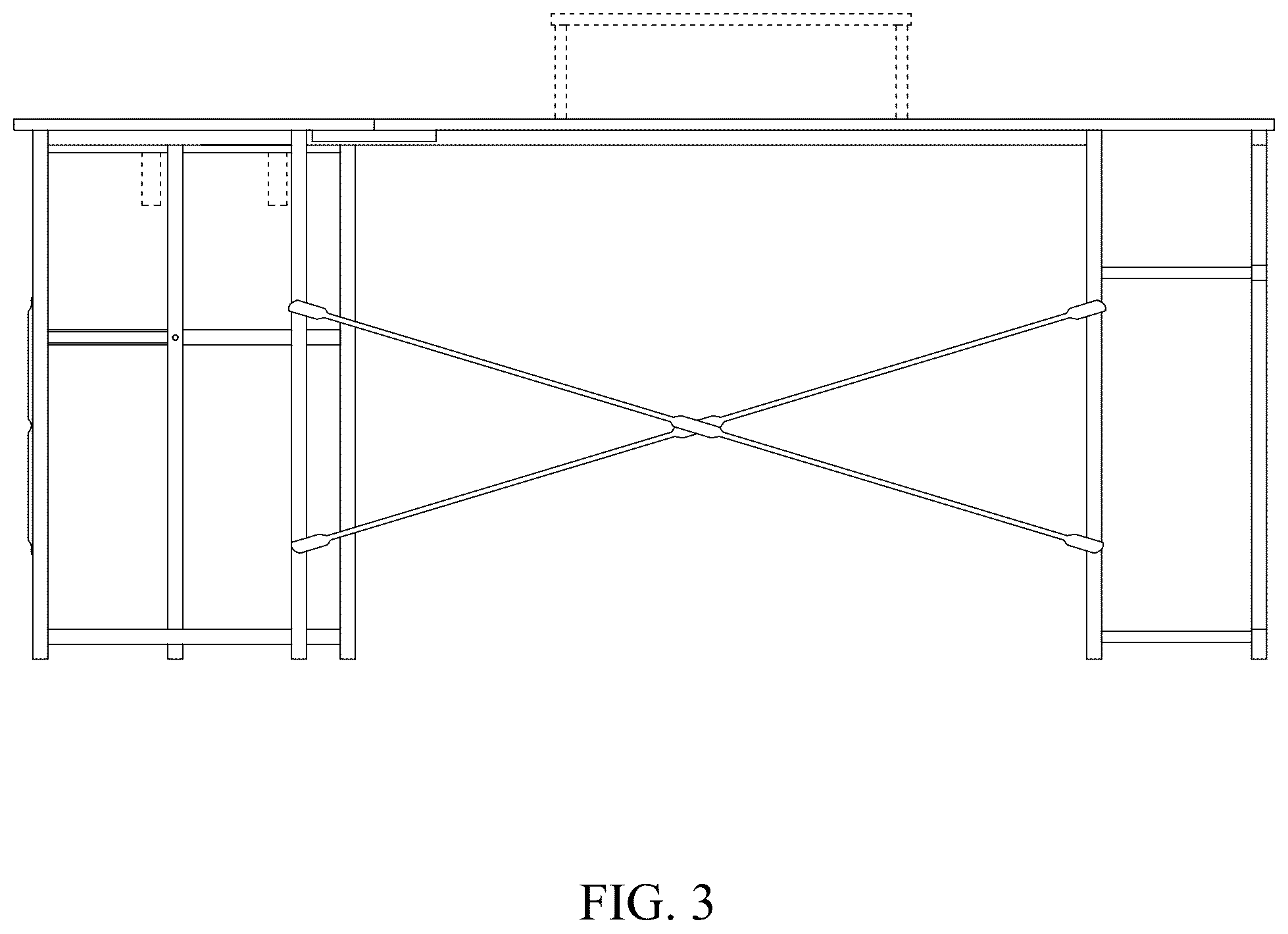 Patent USD1043190 Figure 3 – Multi-function desk