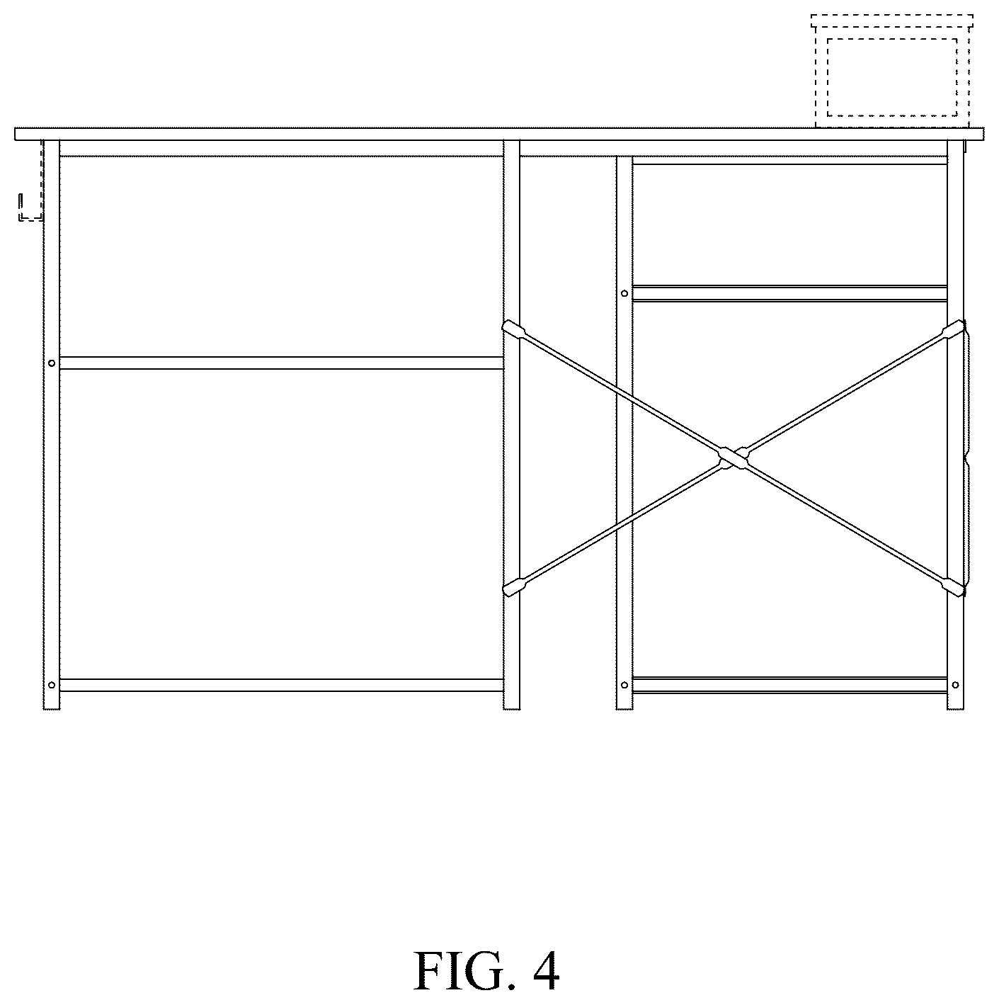 Patent USD1043190 Figure 4 – Multi-function desk