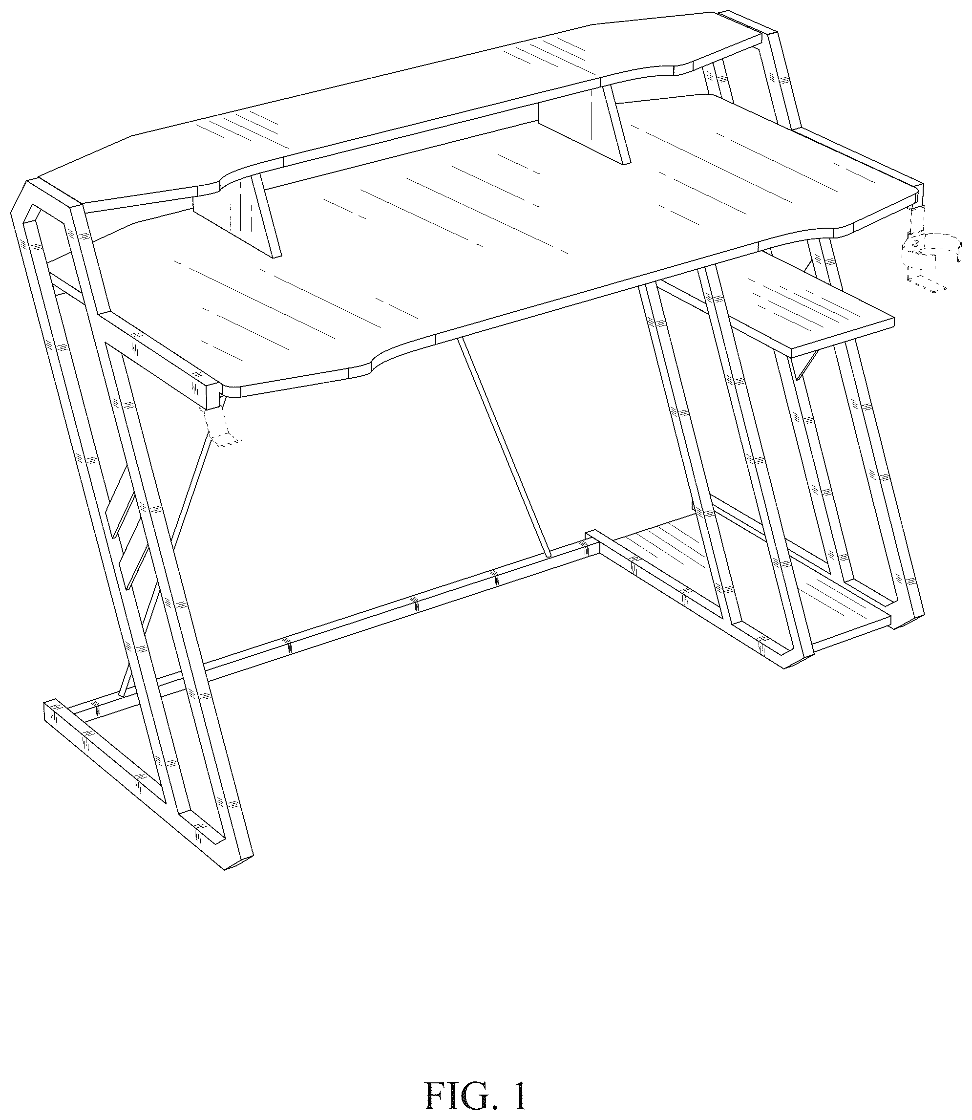 Patent USD1043191 Figure 1 – Gaming desk