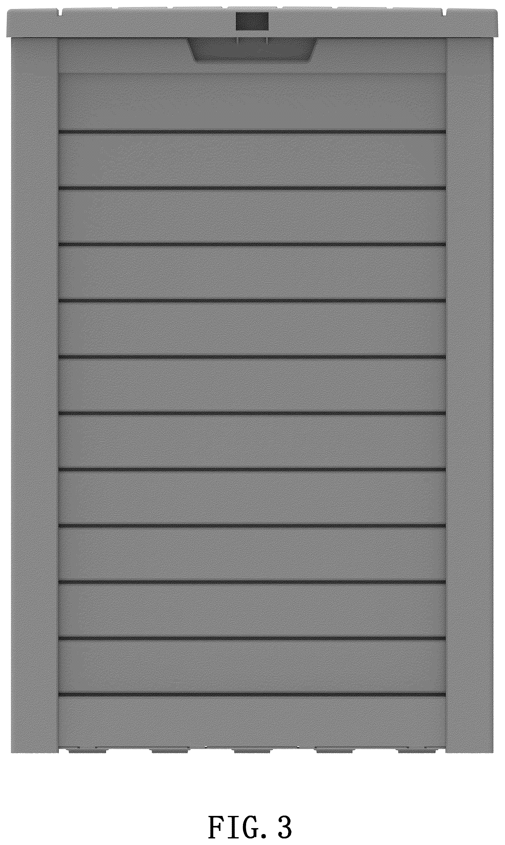 Patent USD1043193 Figure 3 – Storage box