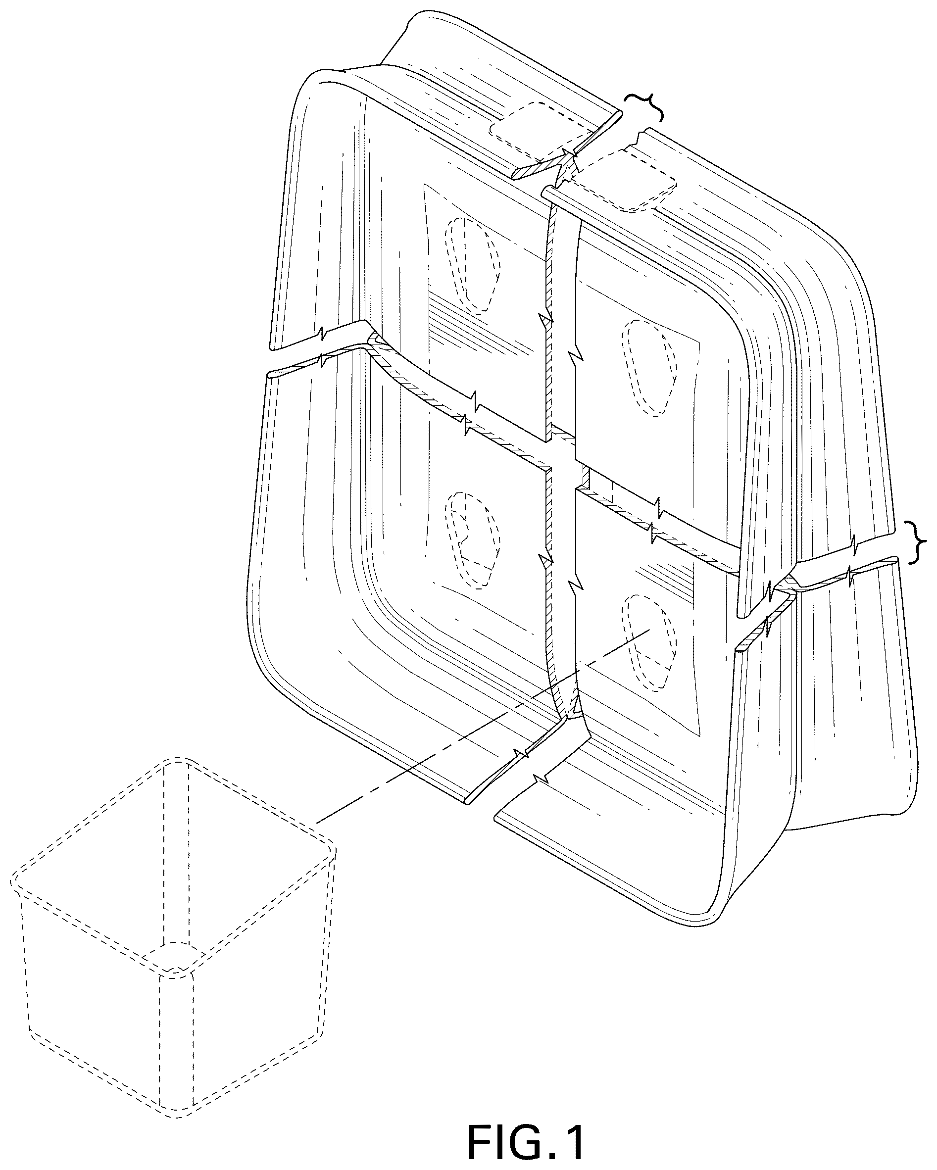 Patent USD1043195 Figure 1 – Tea stand